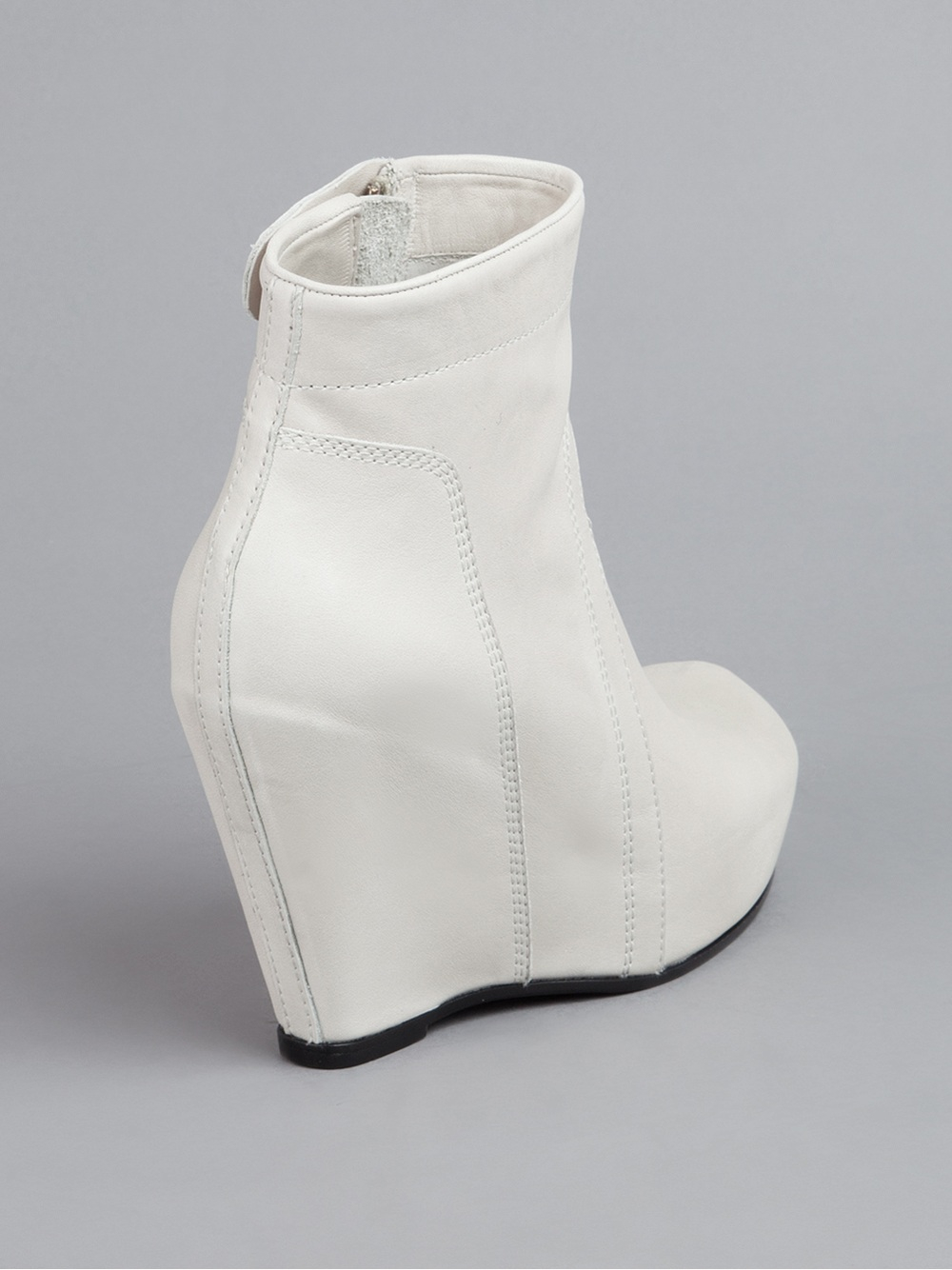 Rick Owens Wedge Boot in White | Lyst