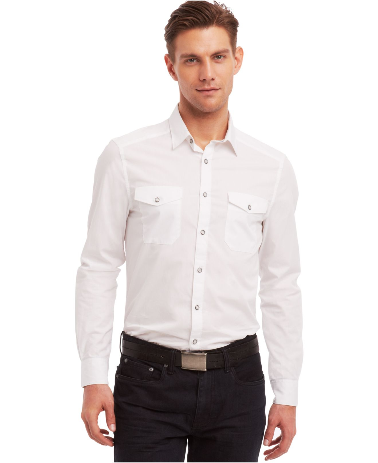 kenneth cole white dress shirt