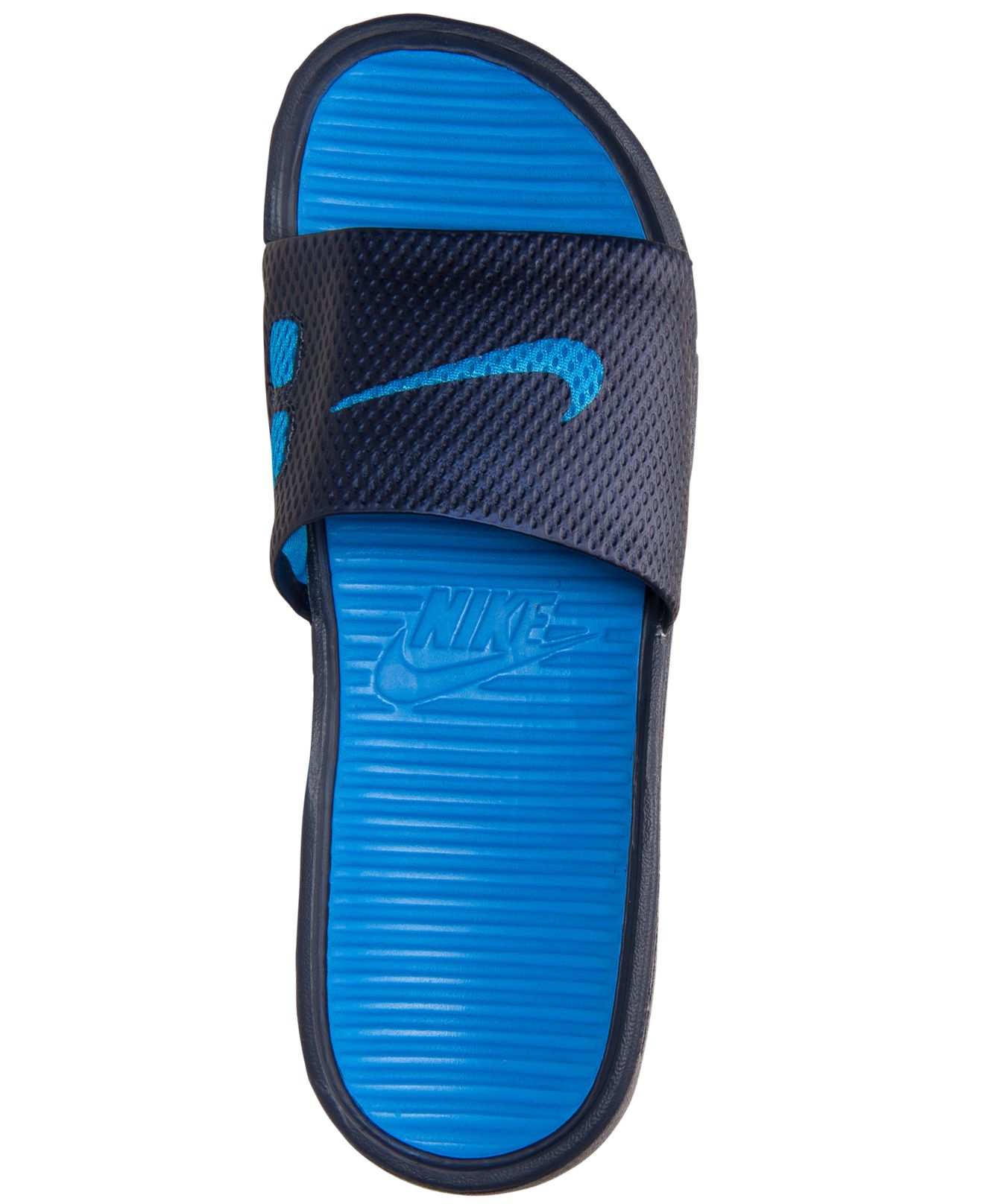 Rendición Lograr Petrificar Nike Men'S Benassi Solarsoft Slide Sandals From Finish Line in Blue for Men  | Lyst