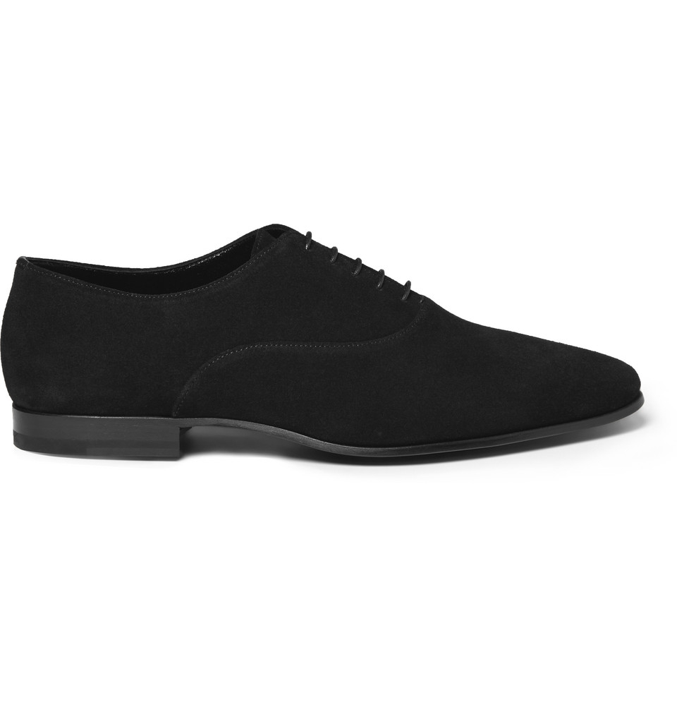 black suede oxfords