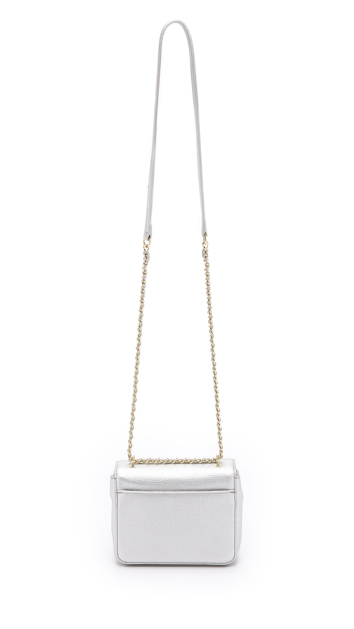 Tory Burch Kira Metallic Mini Chain Cross Body Bag - Soft Silver | Lyst