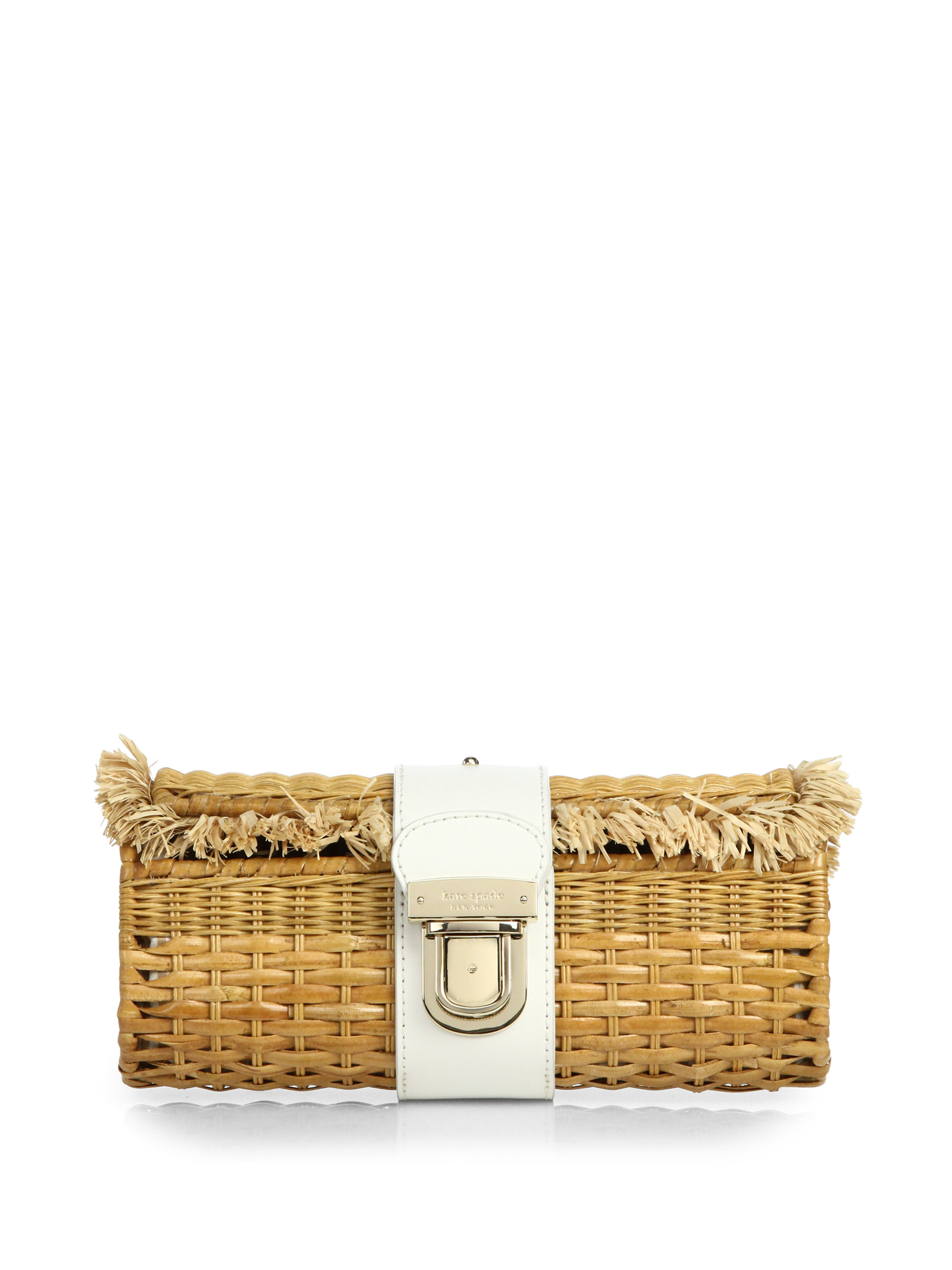 Kate spade new york Ambrosia Straw Box Clutch in Brown Lyst