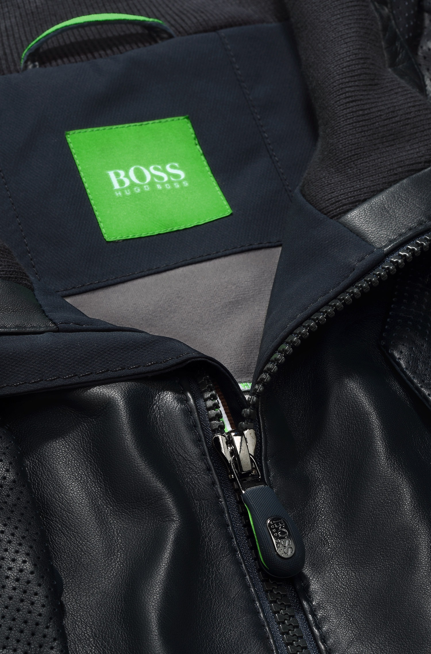 خليط مدرب الفعلية الحماس بارد مؤسس hugo boss green leather jacket -  miraclesuds.com