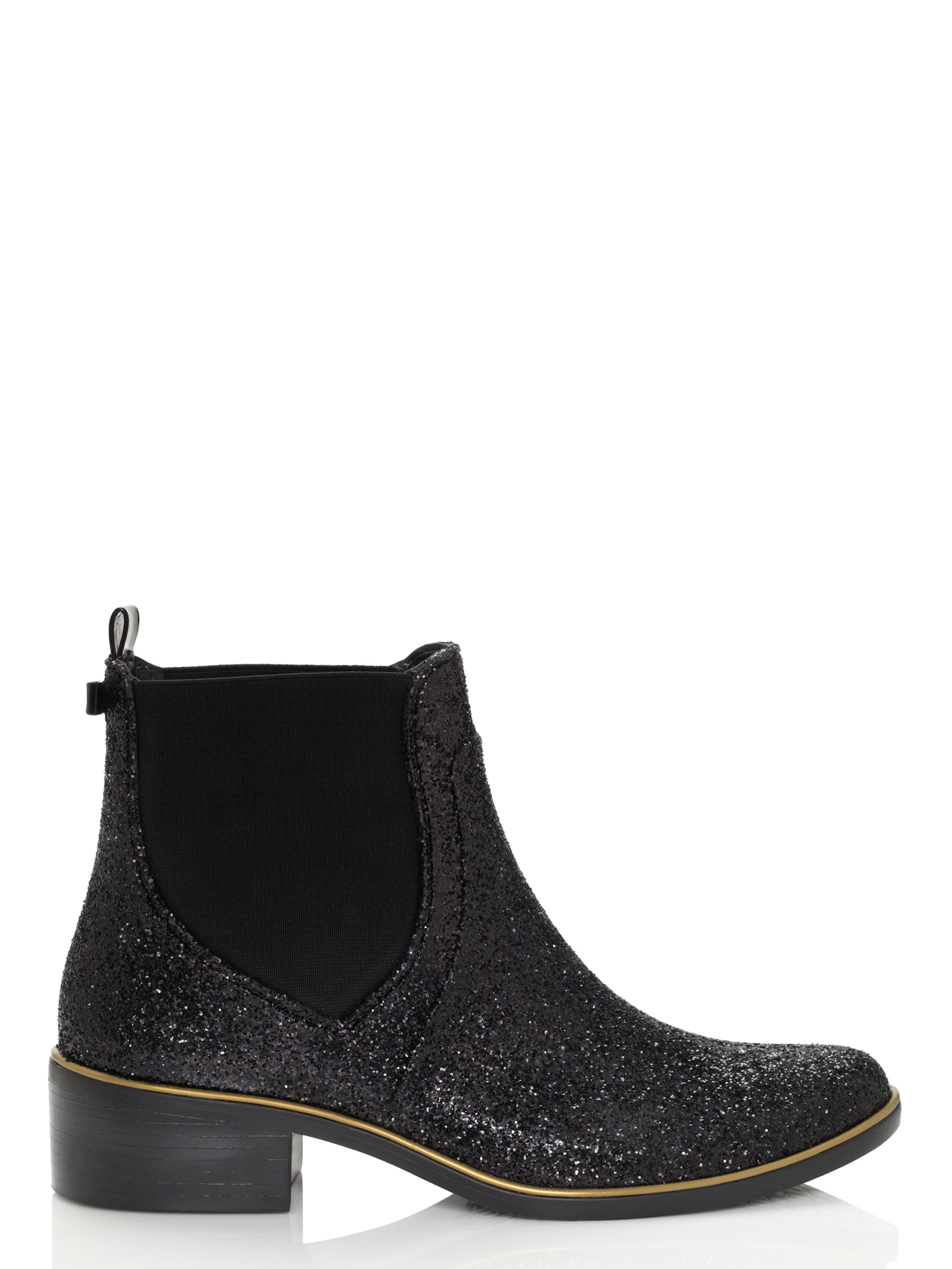 Kate spade new york Sedgewick Glitter Rain Boots in Black | Lyst