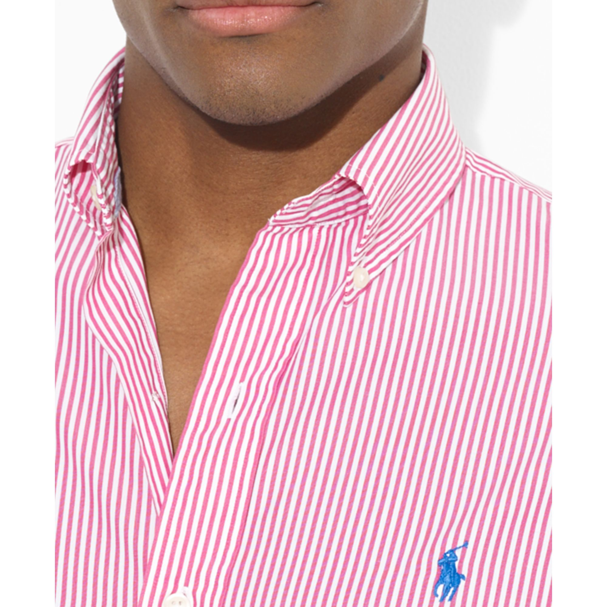 ralph lauren short sleeve striped shirt