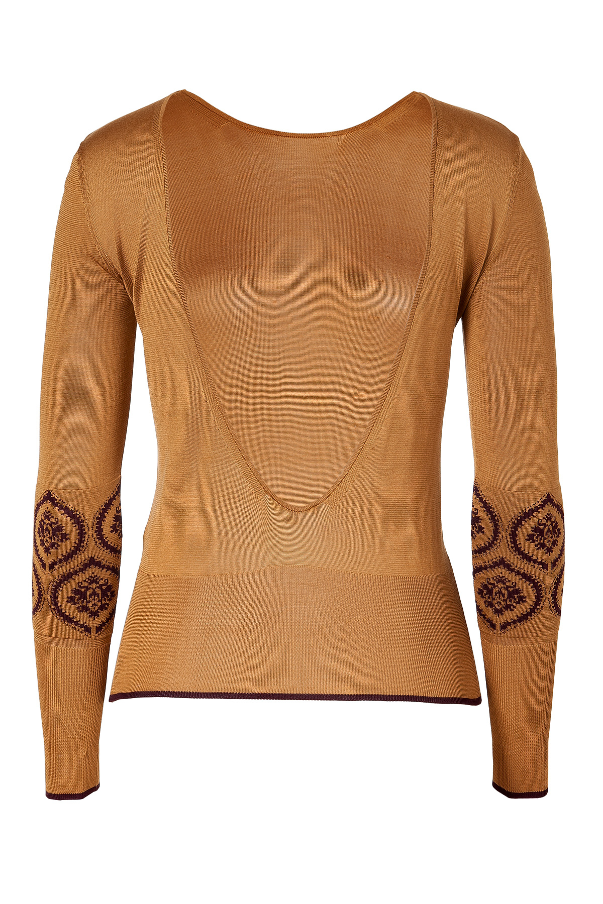 Sophie theallet Gold Fine Knit Backless Top Orange in Black (gold) Lyst