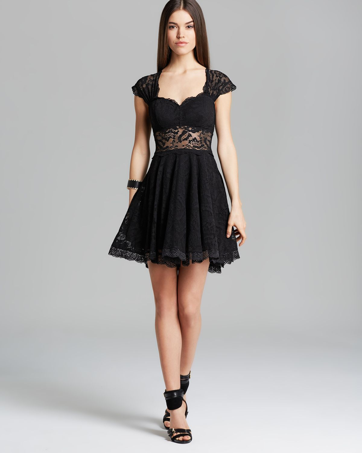 Guess Dress Amber Lace in Black - Lyst