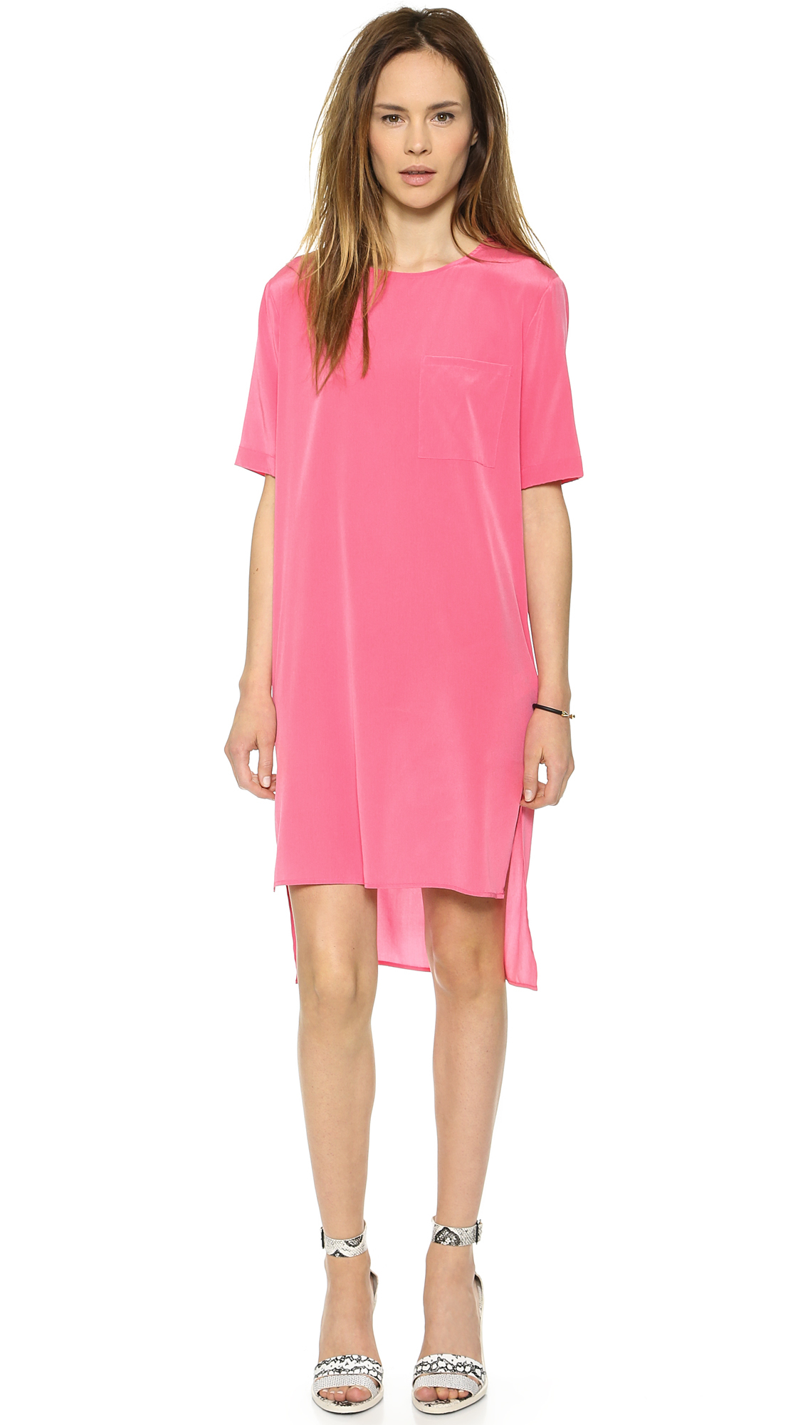 pink tunic dress