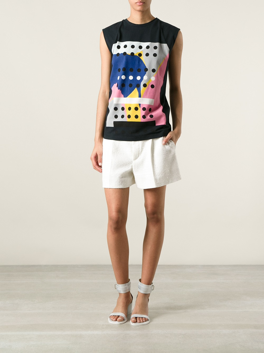 abstract print shirt women's