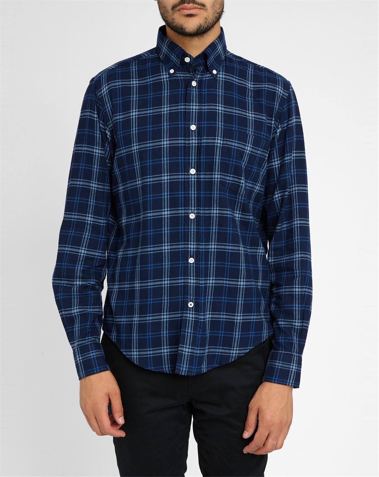 blue plaid jeans