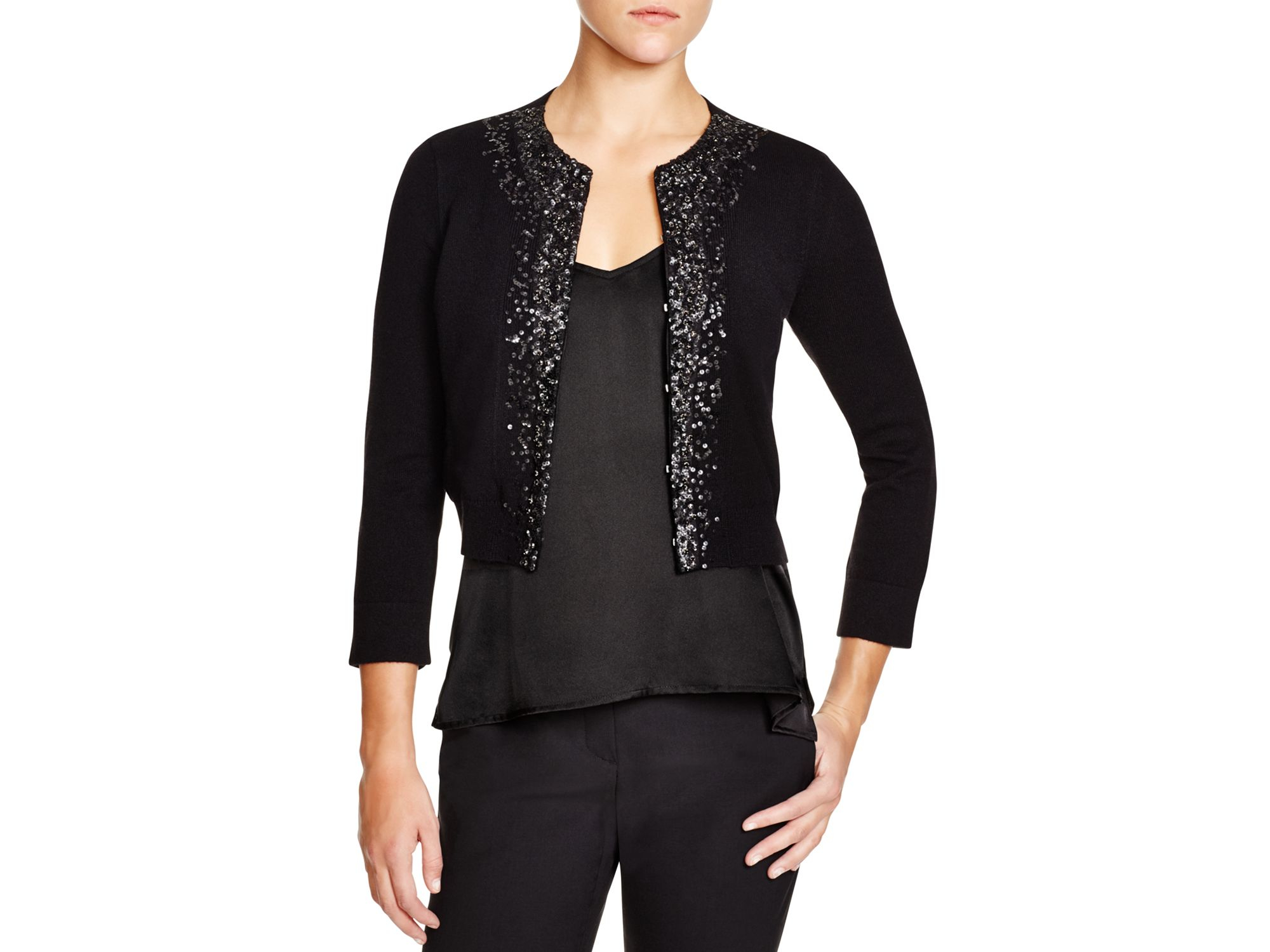 black embellished cardigan