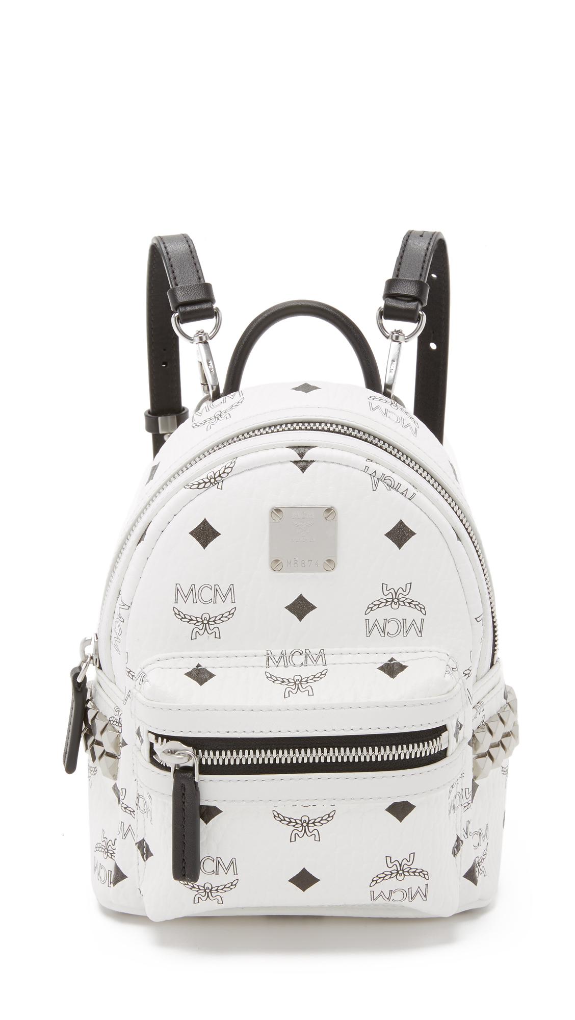 Lyst Mcm Side Stud Baby Stark Backpack In White Gallery