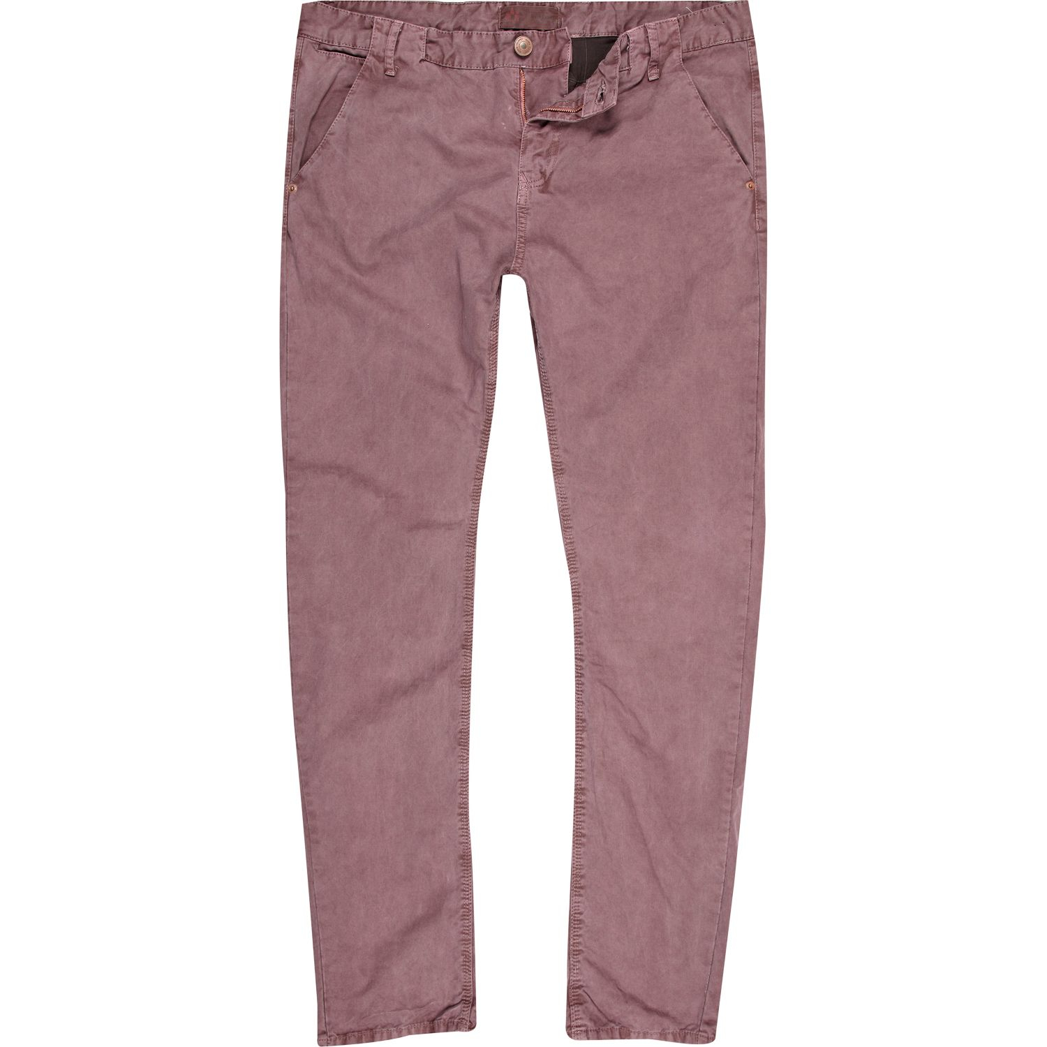 River Island Light Red Slim Chinos in Red for Men | Lyst