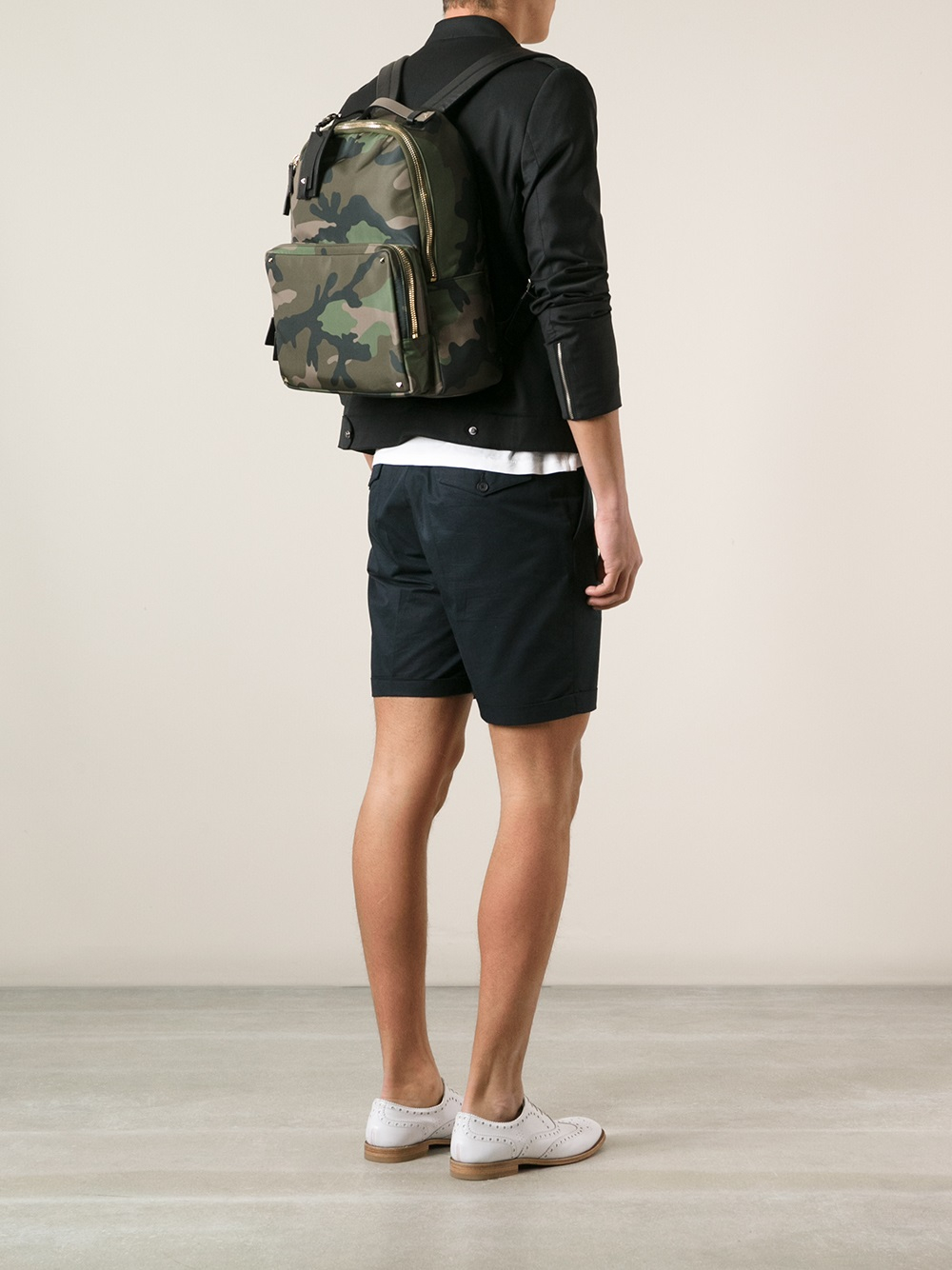 valentino garavani camouflage backpack