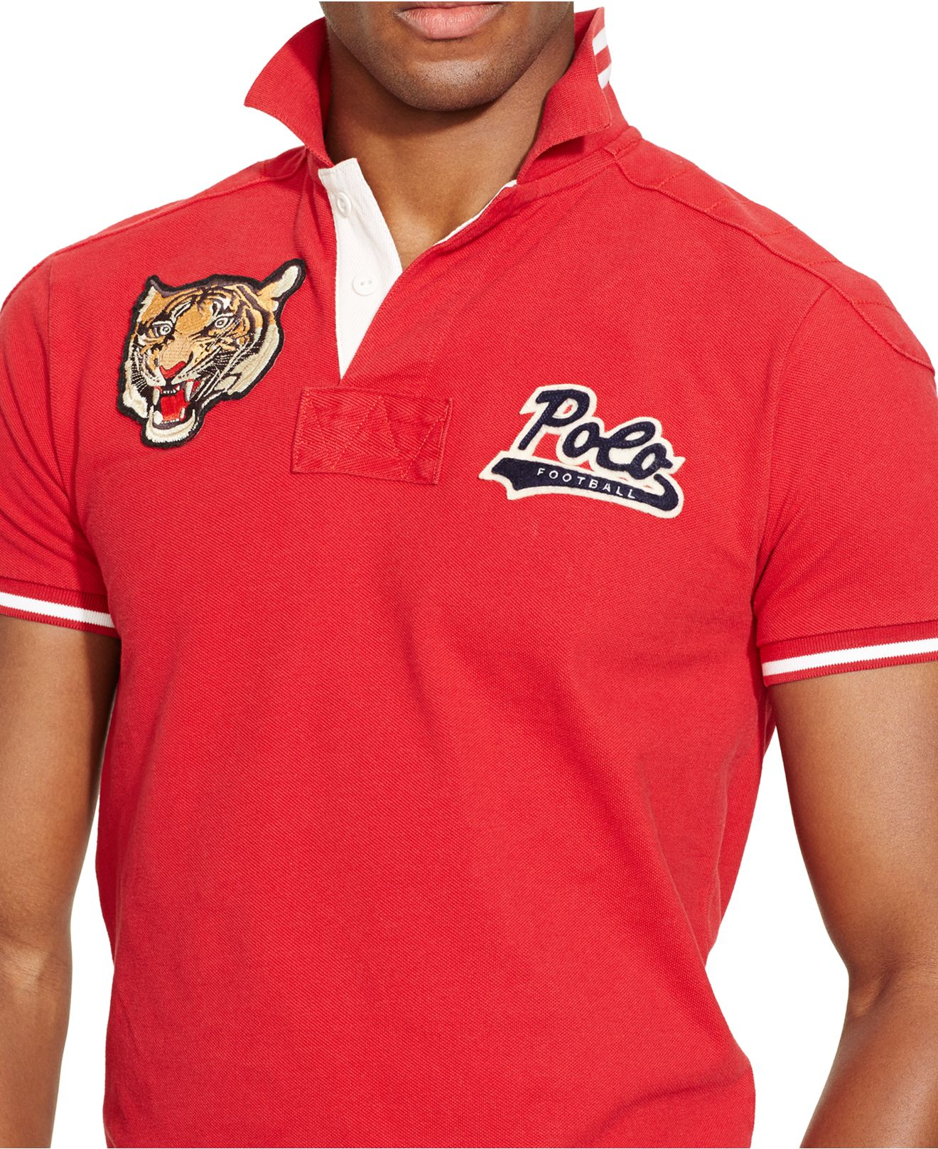 Polo Ralph Lauren Custom-Fit Tiger Polo Shirt in Red for Men | Lyst