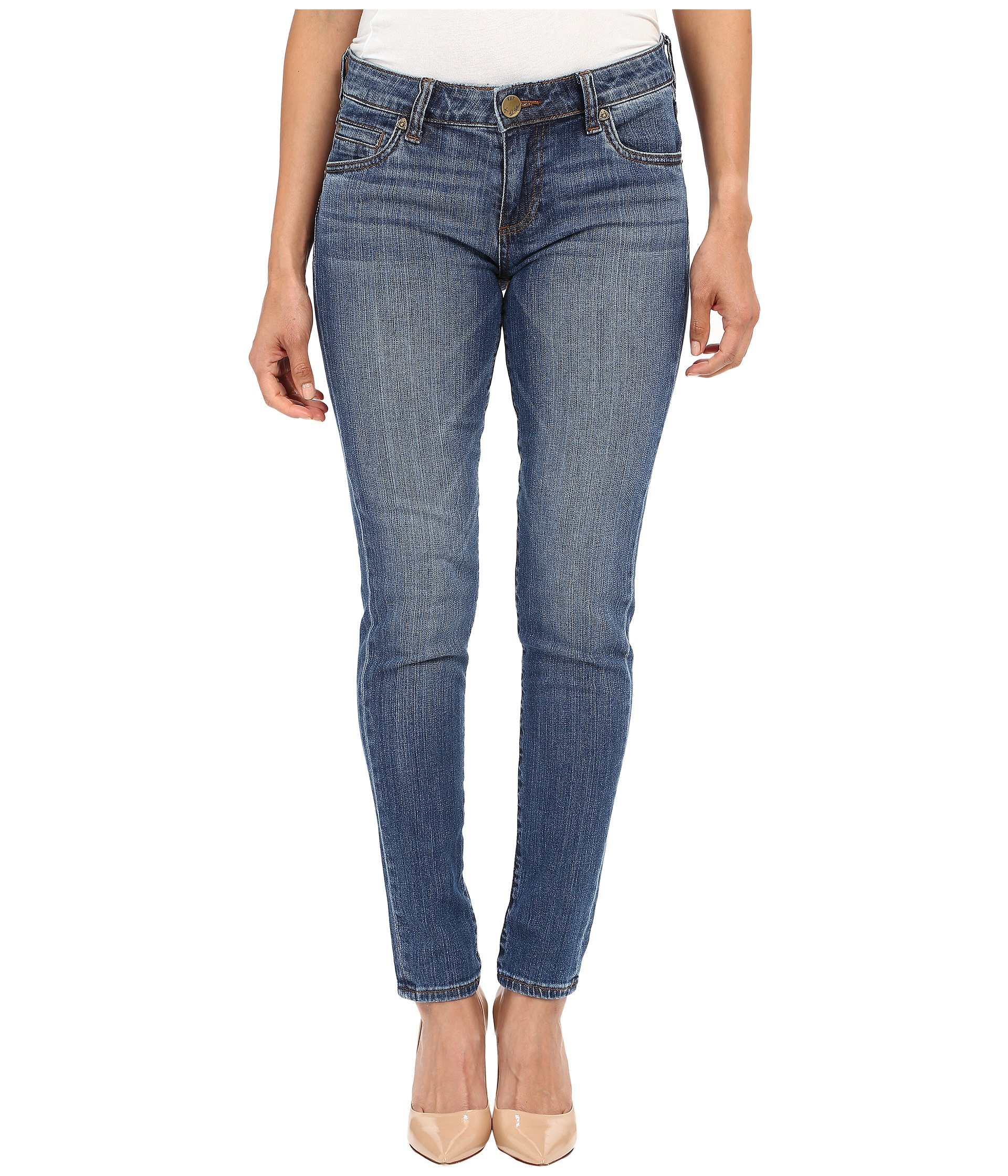 Kut from the kloth Petite Diana Skinny Jeans In Kindle in Blue (Opulent ...