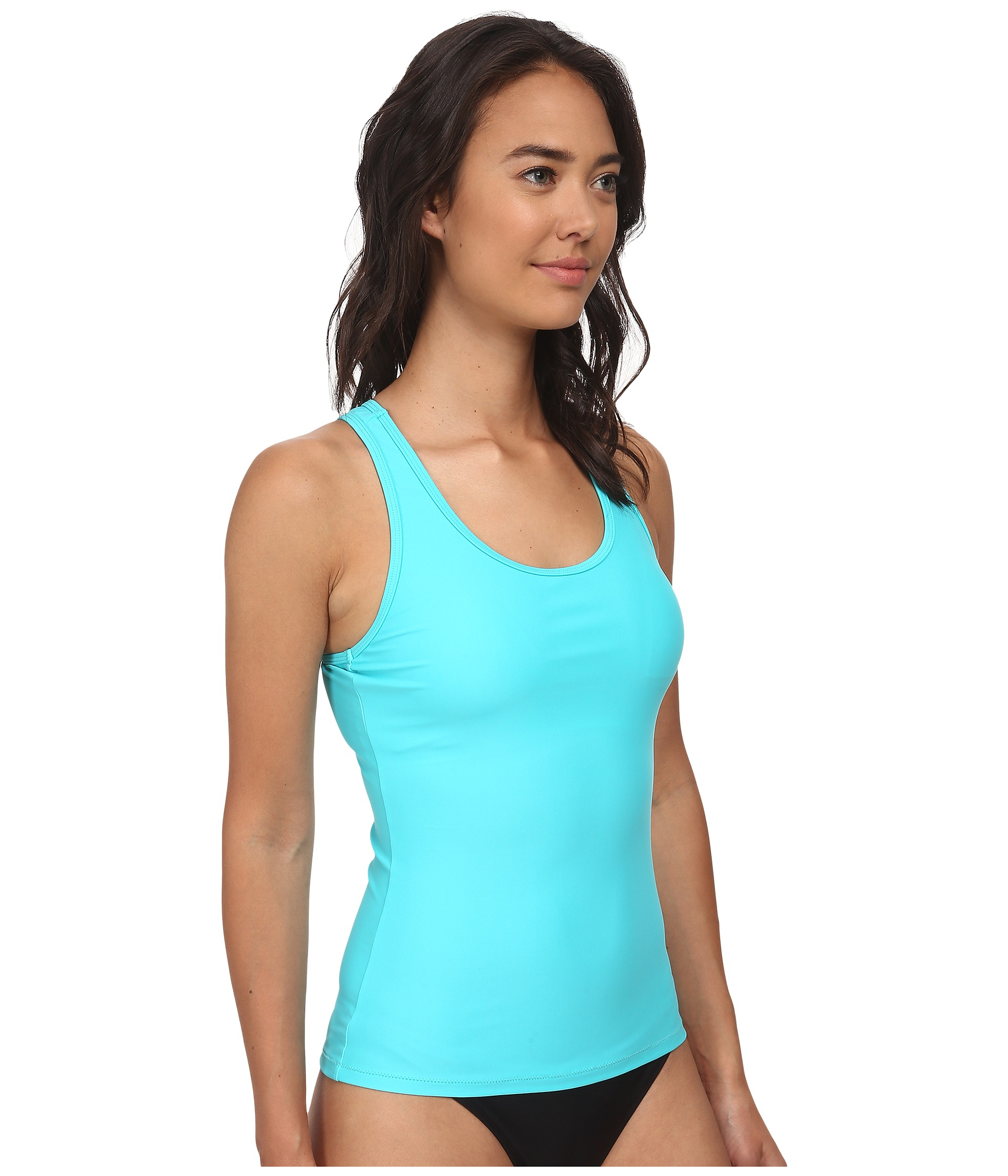 Volcom Simply Solid Tankini Top in Blue | Lyst