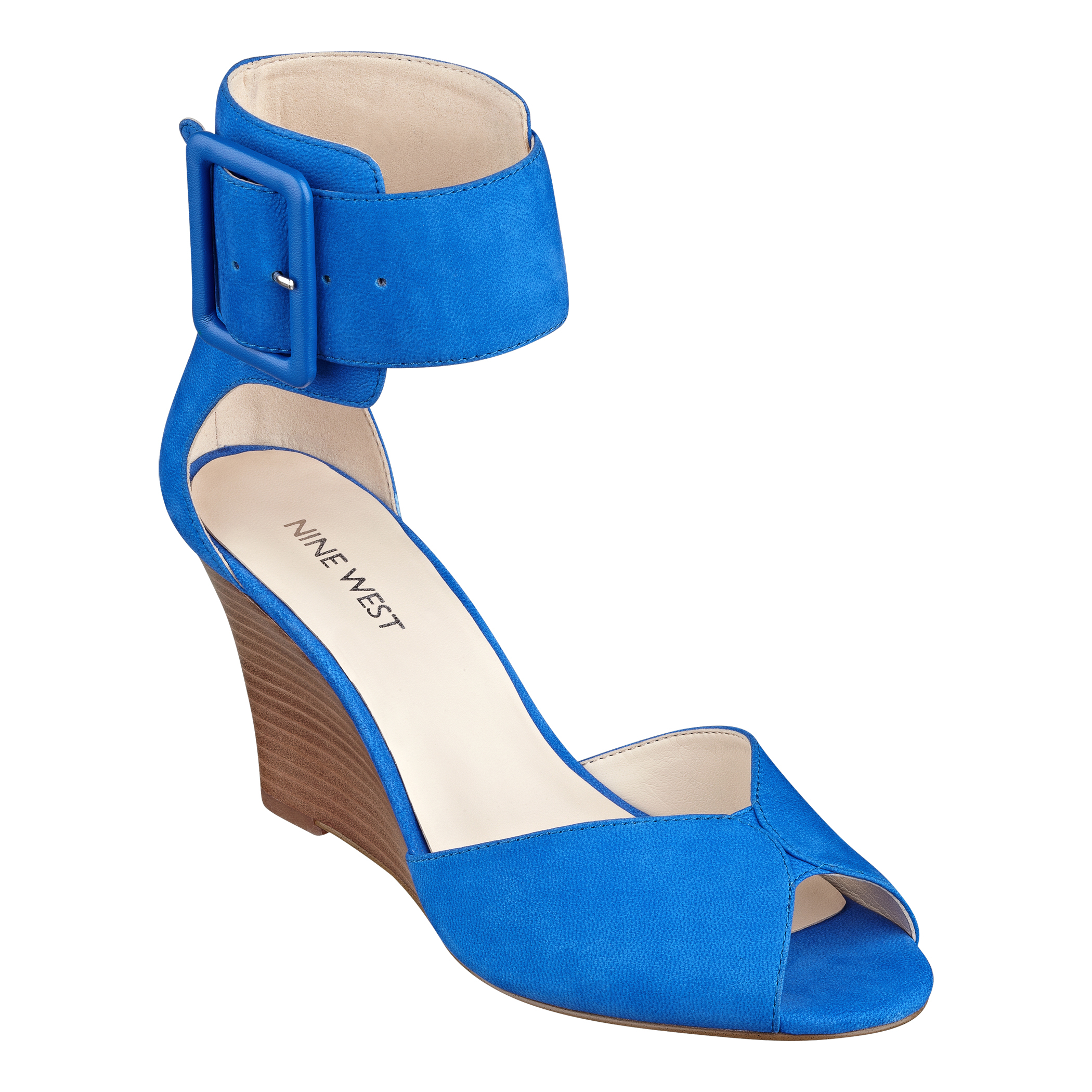 Lyst - Nine West Crudenza Ankle Strap Sandals in Blue