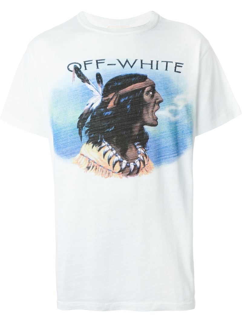 tiggeri Lækker Venture Off-White c/o Virgil Abloh Native American Print T-shirt in Blue for Men |  Lyst