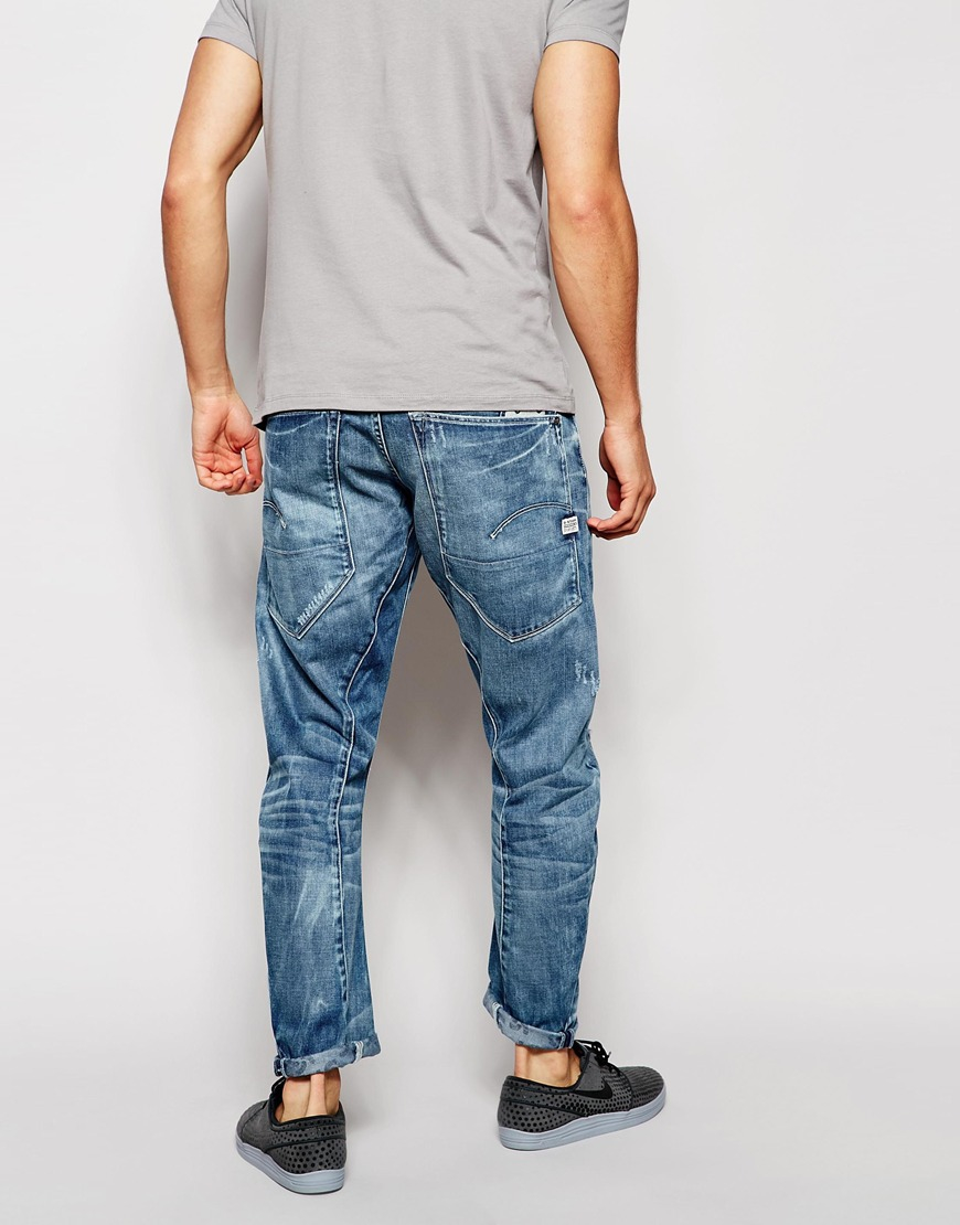 G-Star RAW For The Oceans Jeans Type C 3d Tapered Light Aged Destroy in  Blue for Men - Lyst