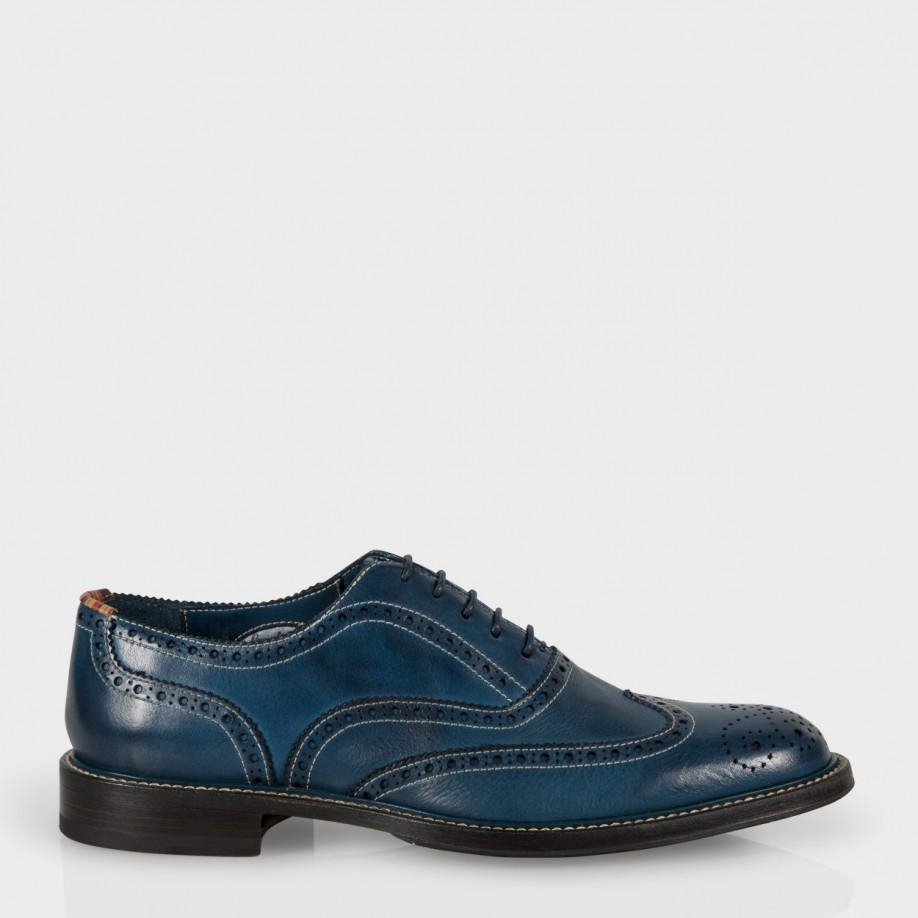 Paul smith Men's Navy Leather 'knight' Brogues in Blue for Men | Lyst