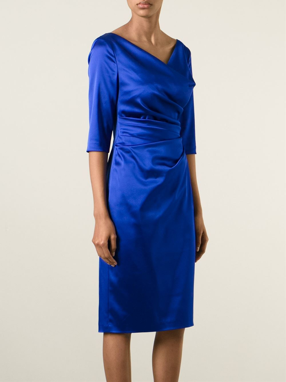 Talbot runhof Colly Dress in Blue | Lyst