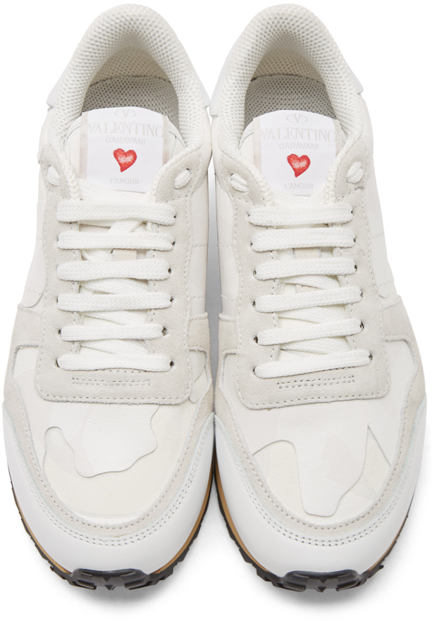 valentino white camo sneakers