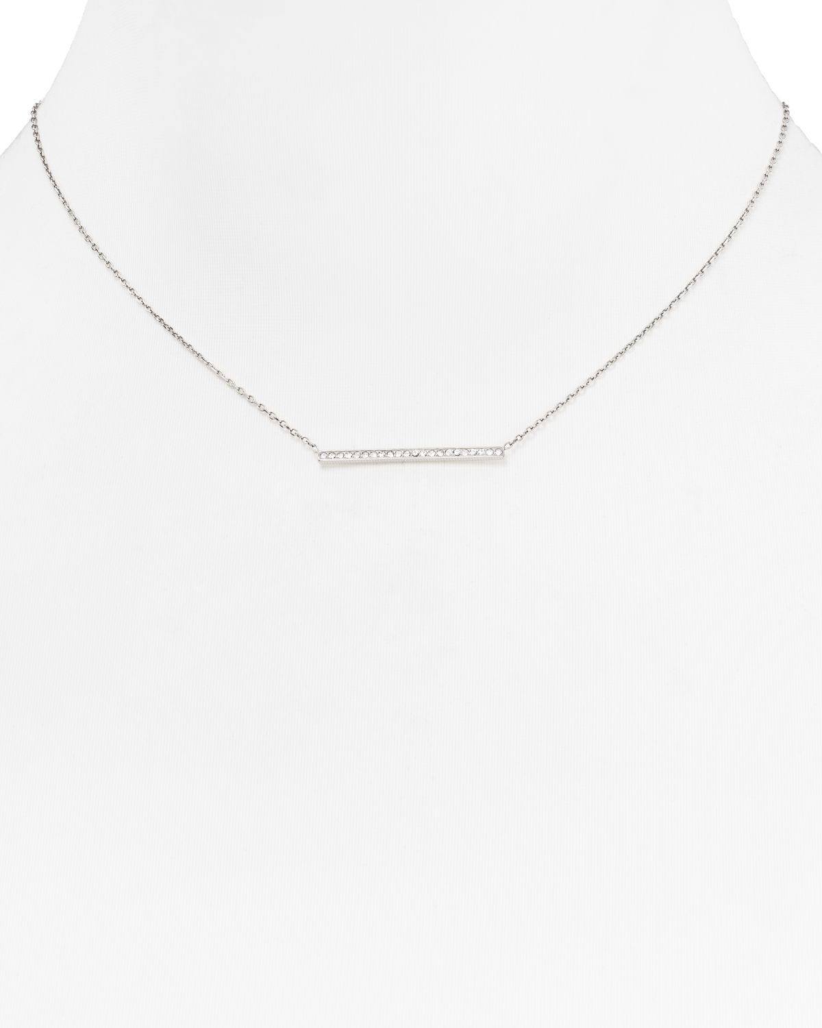 Michael Kors Pavé Bar Pendant Necklace, 16" in Metallic - Lyst
