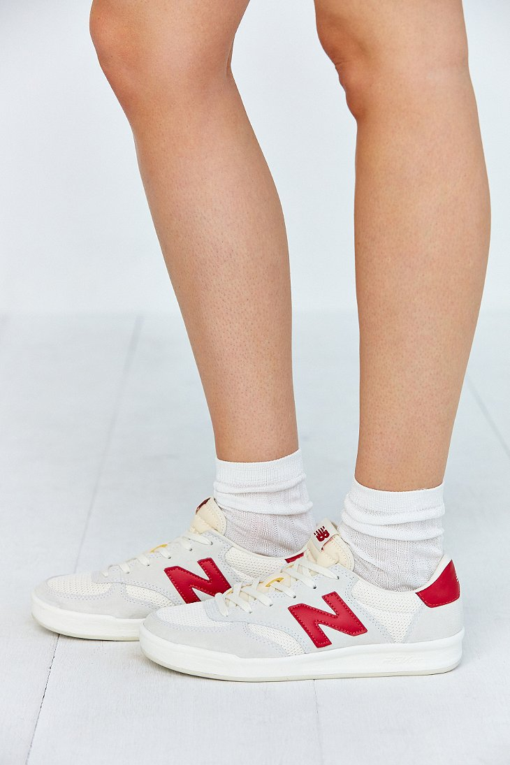 New Balance Crt300 Court Sneaker in Red | Lyst