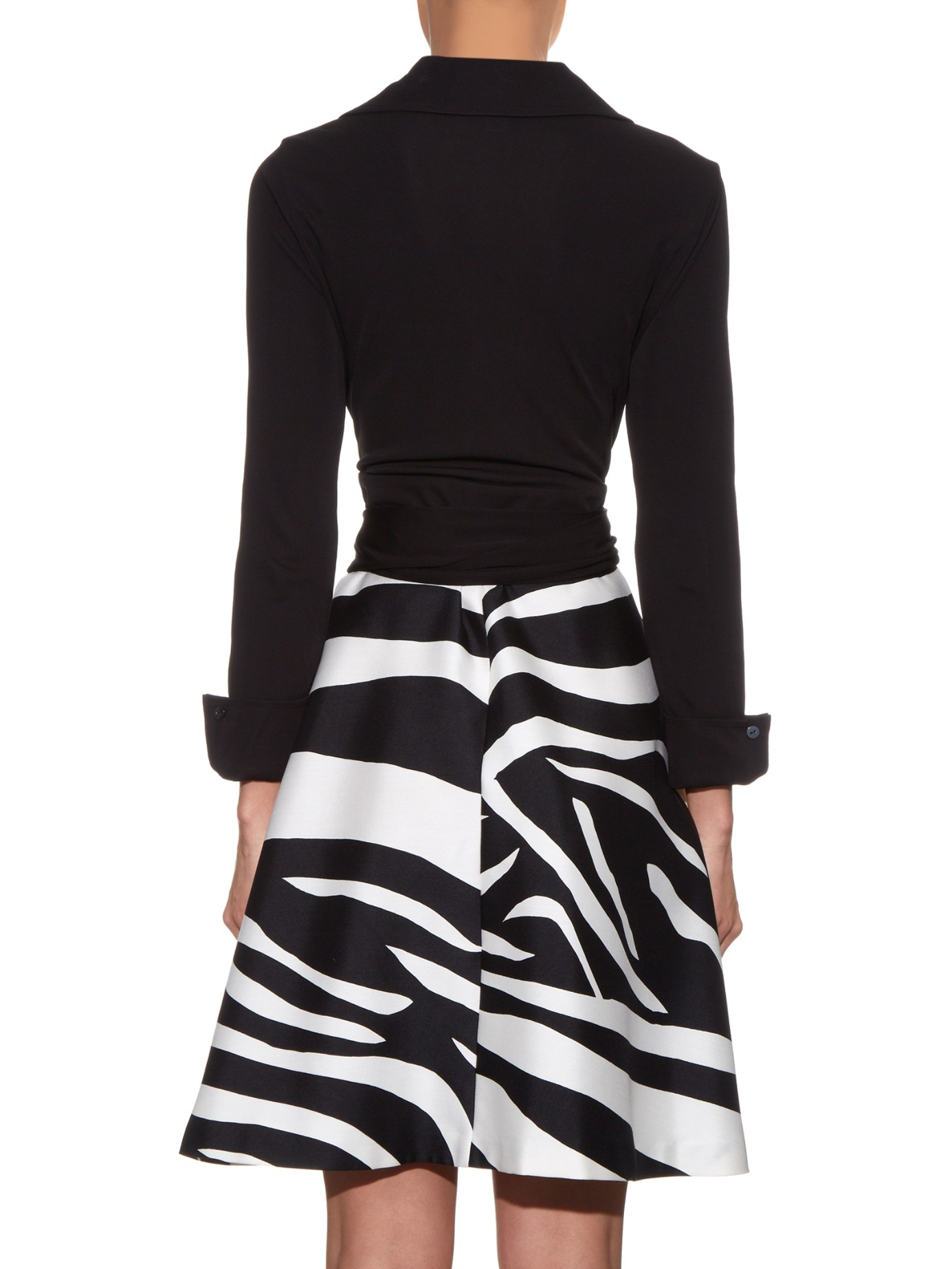 diane von furstenberg black and white dress