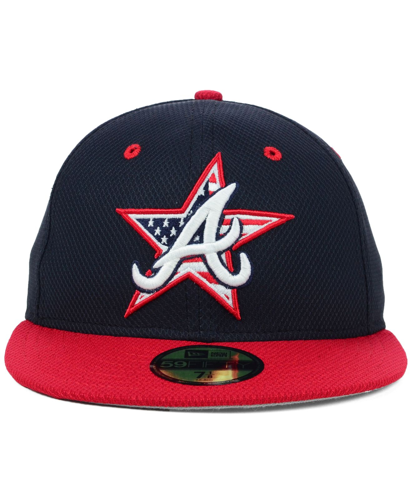 KTZ Atlanta Braves July 4Th Stars Stripes 59Fifty Cap in Blue