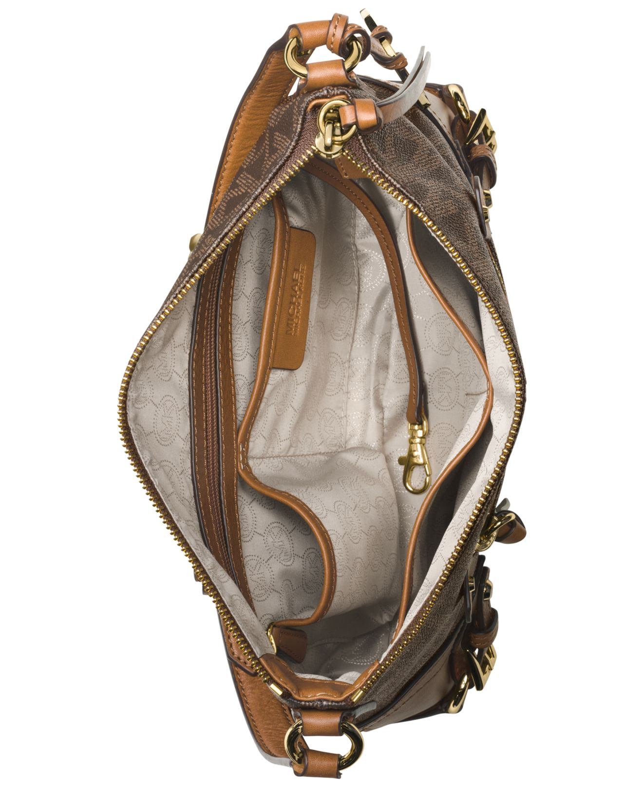 Michael kors Michael Fallon Messenger Bag in Brown Lyst