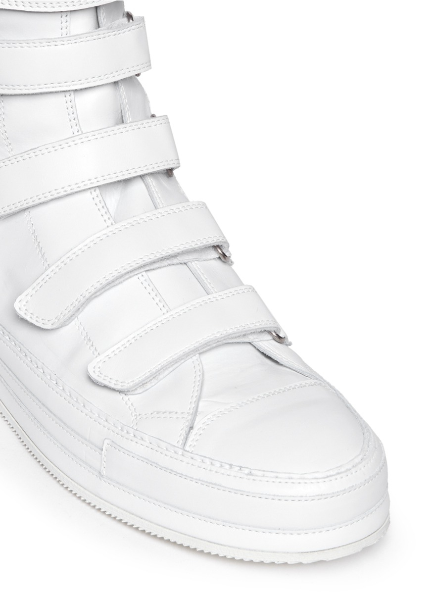 high top shoes with velcro strap