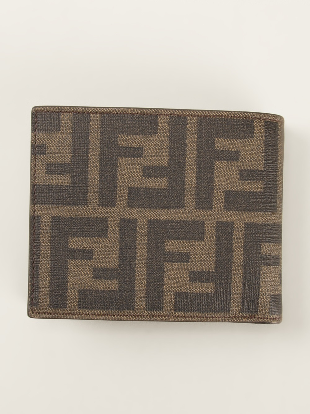Fendi Zucca Wallet in Brown for Men Lyst