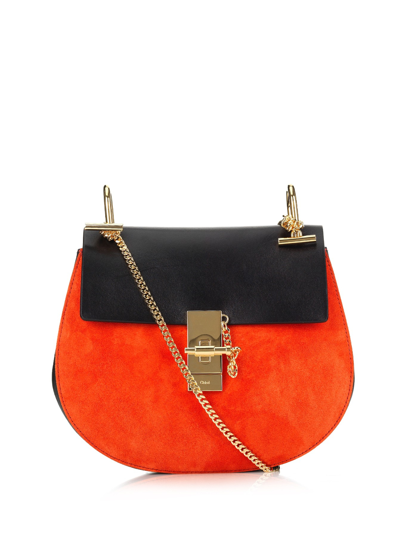 fake chloe handbag - Chlo Drew Small Leather and Suede Cross-Body Bag in Black (BLACK ...