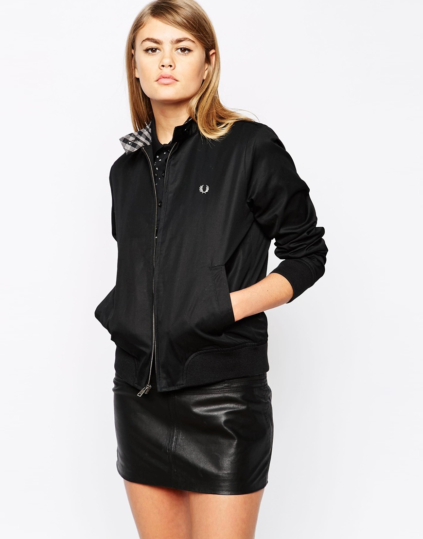 Fred Perry Harrington Jacket in Black - Lyst