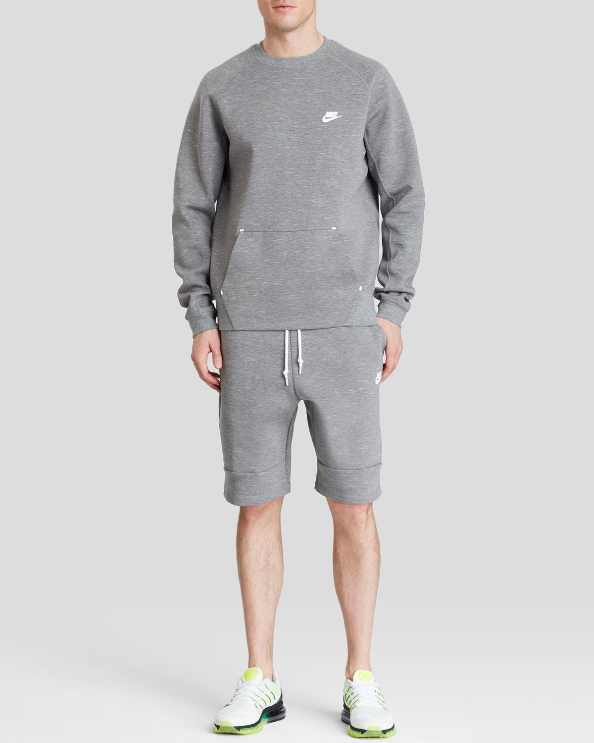 nike tech fleece shorts white