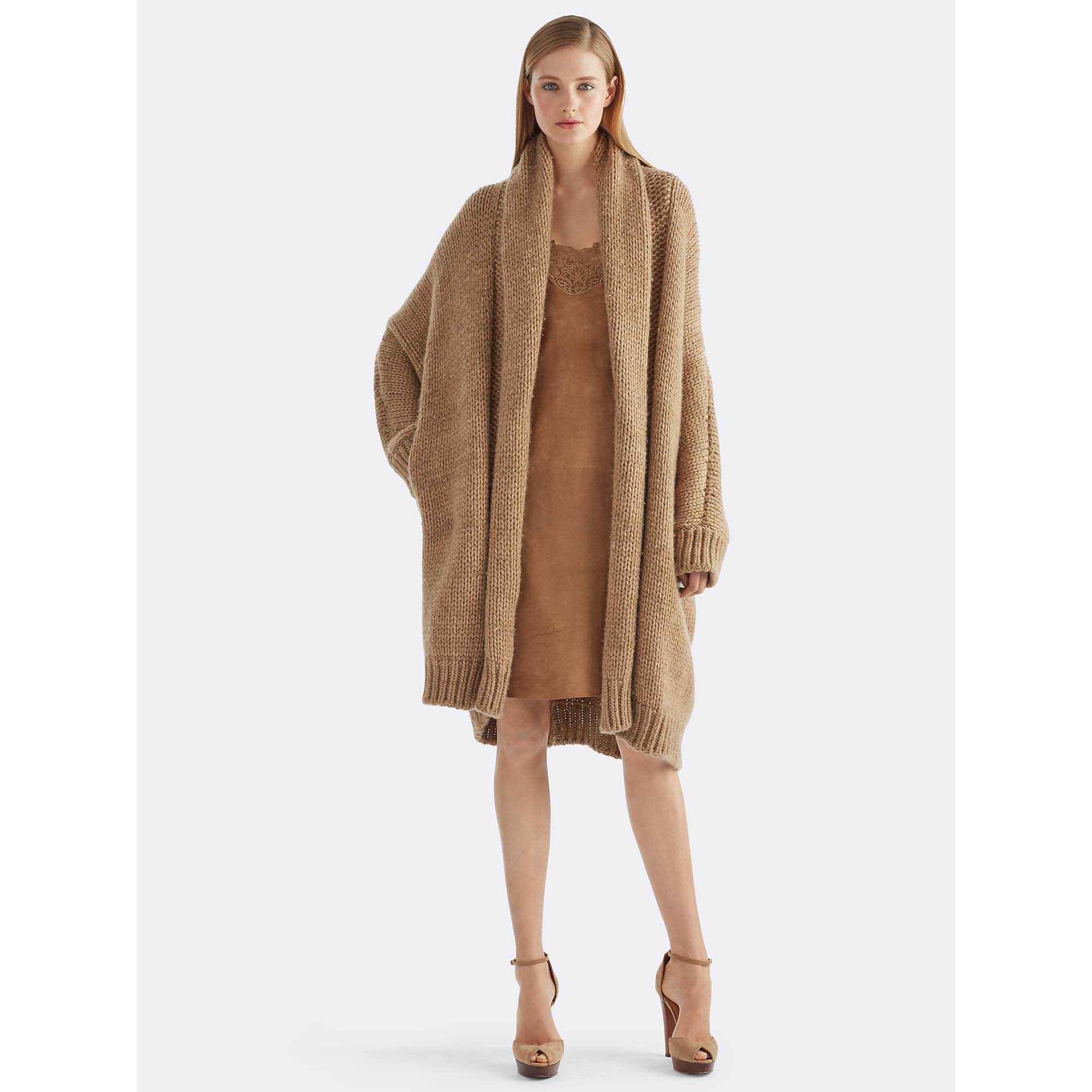 camel sweater coat