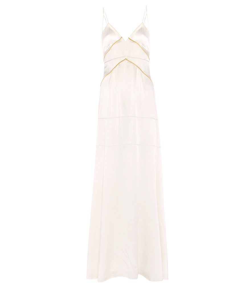 Burberry Prorsum Silk Slip Dress In White Lyst Gallery