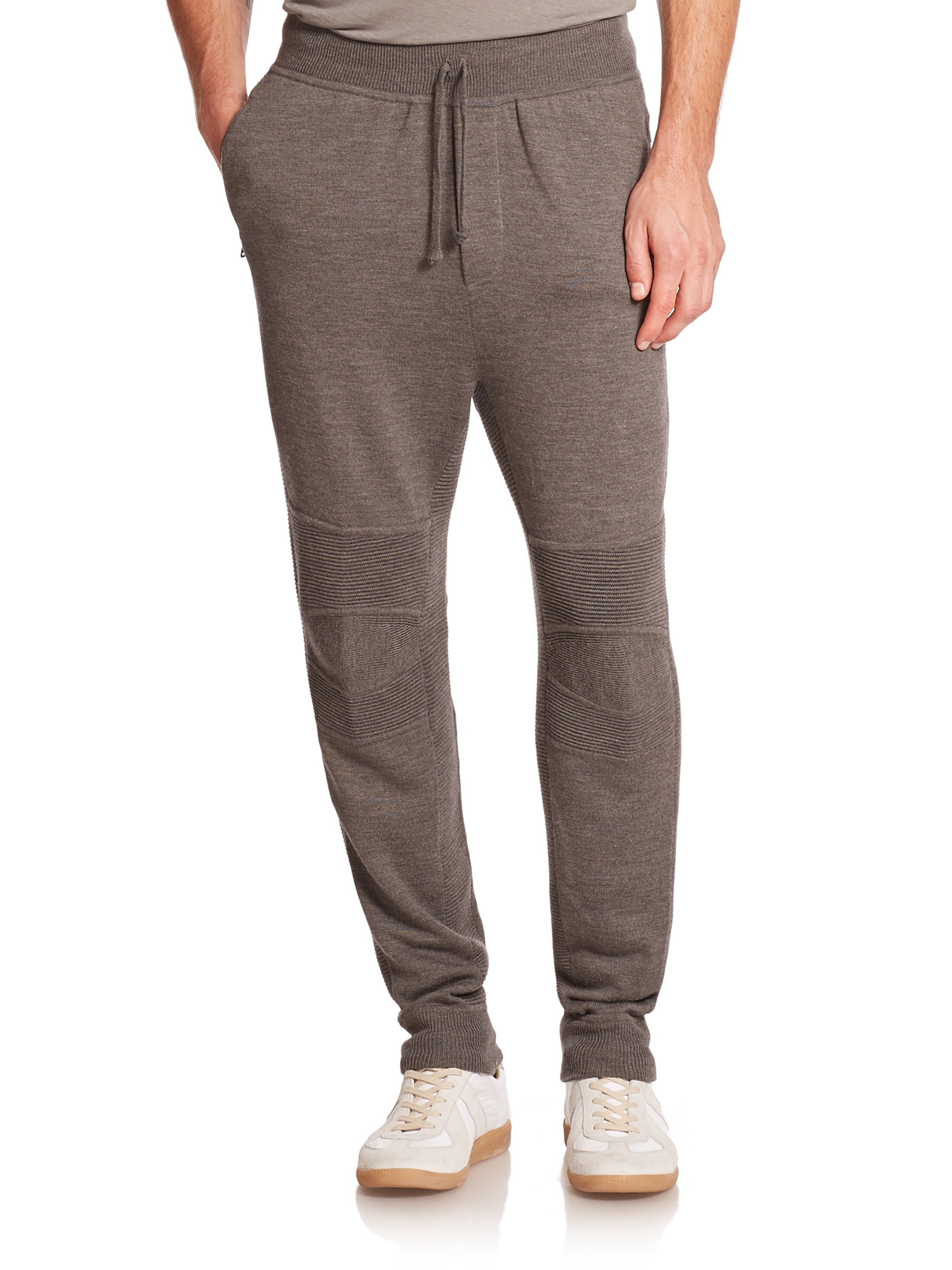 Ralph Lauren Black Label Merino Wool Sweatpants In Dark Grey Gray For Men Lyst