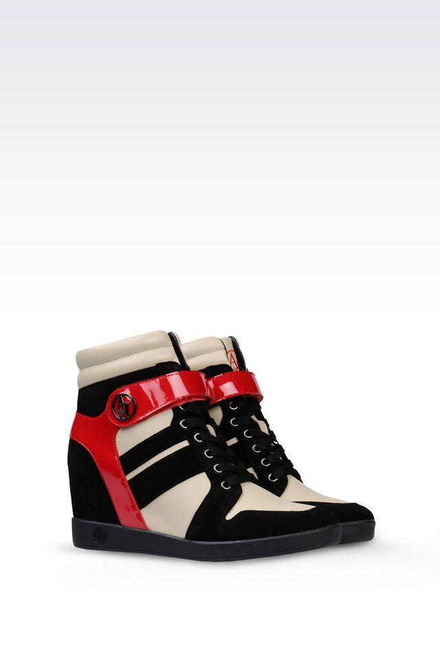 armani jeans wedge sneakers