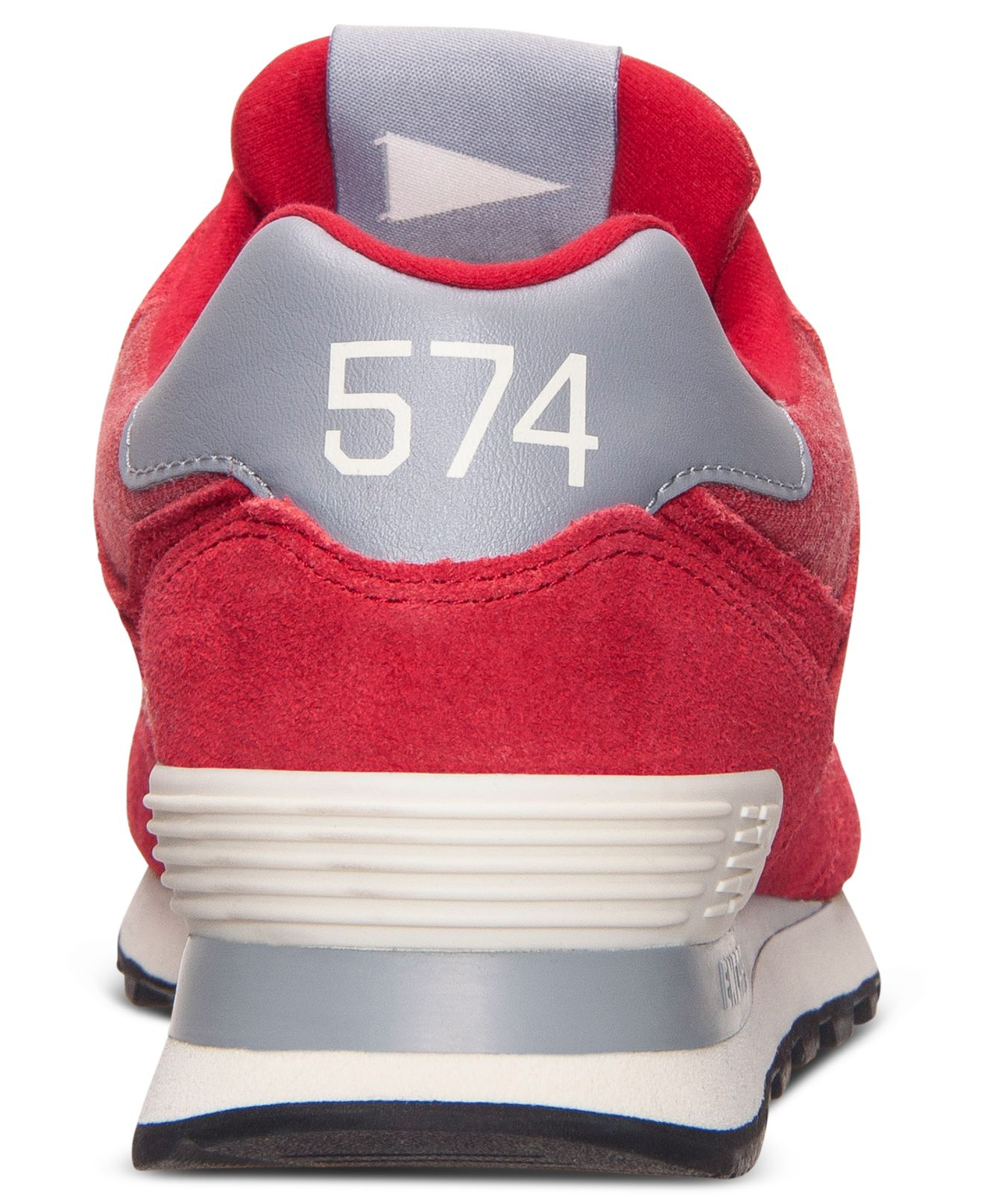 New Balance Women'S 574 Pennant Casual Sneakers From Finish Line in Red/White (Red) - Lyst