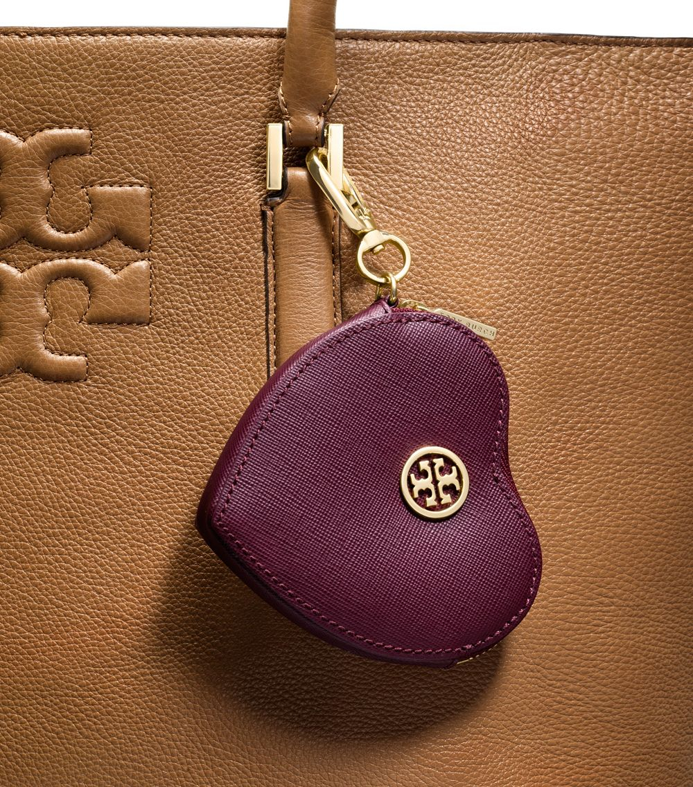 tory burch heart coin case key fob tory burch heart coin case key fob