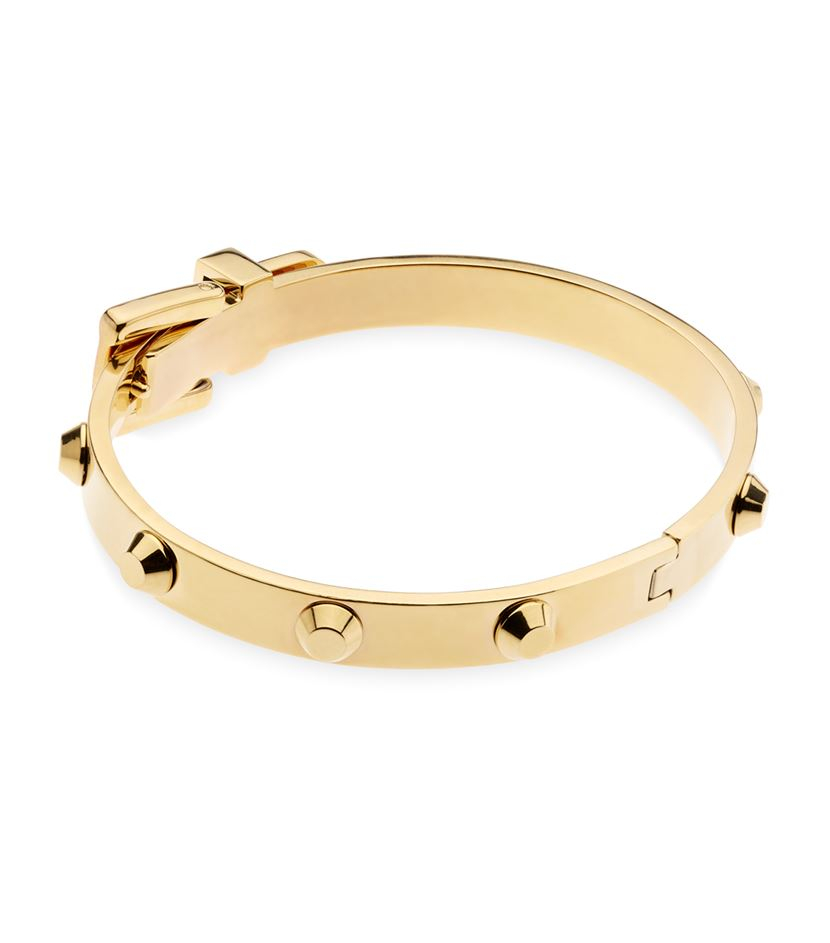 Michael Kors Buckle And Stud Bangle in Gold | Lyst