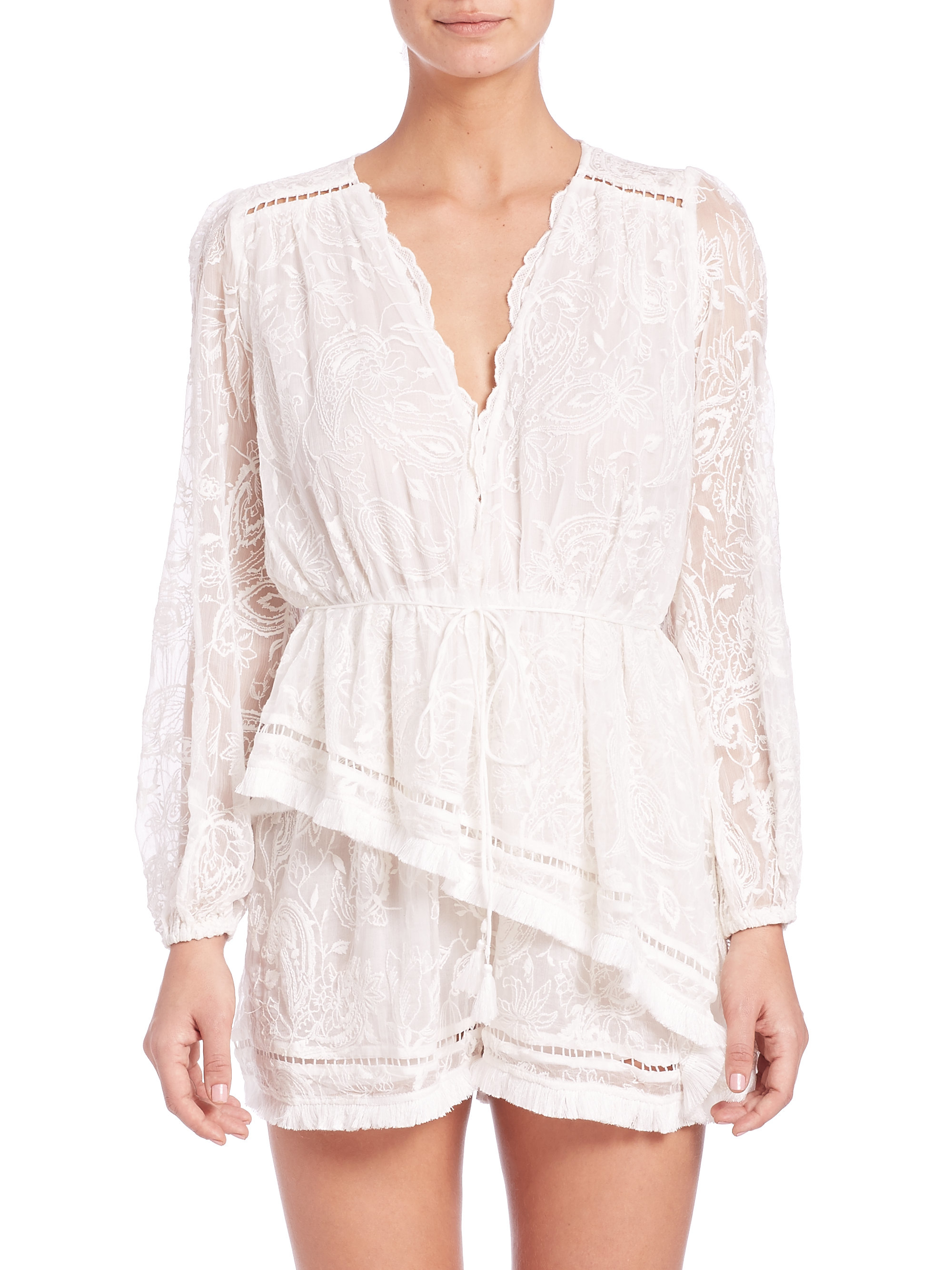 zimmermann white playsuit