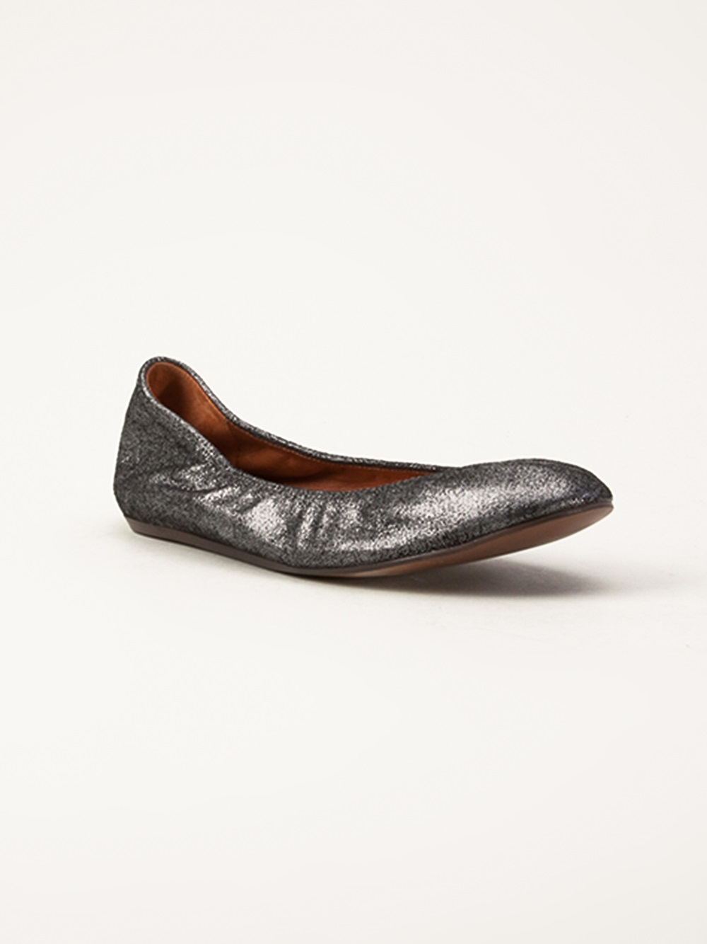 silver glitter ballerina shoes