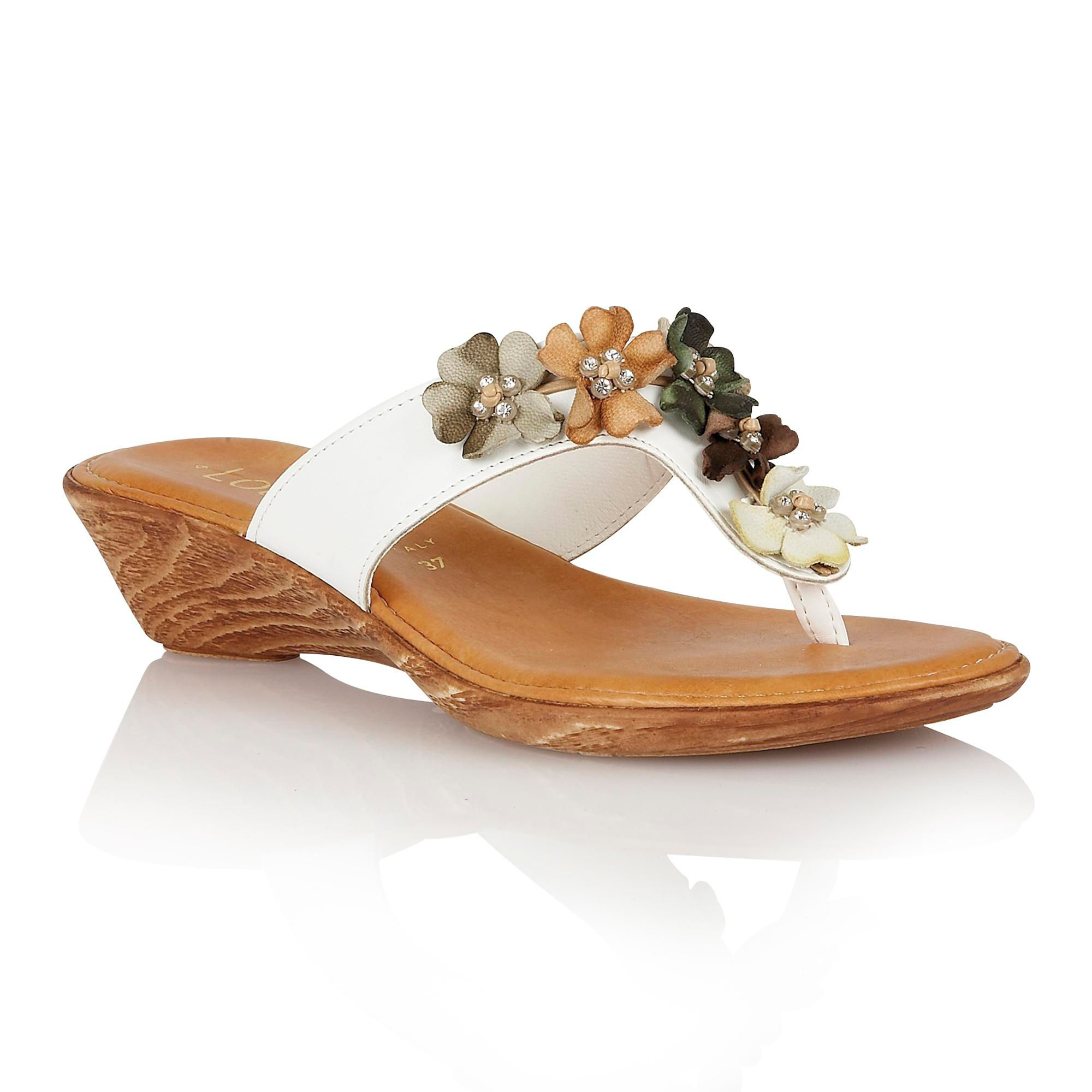 casual white sandals