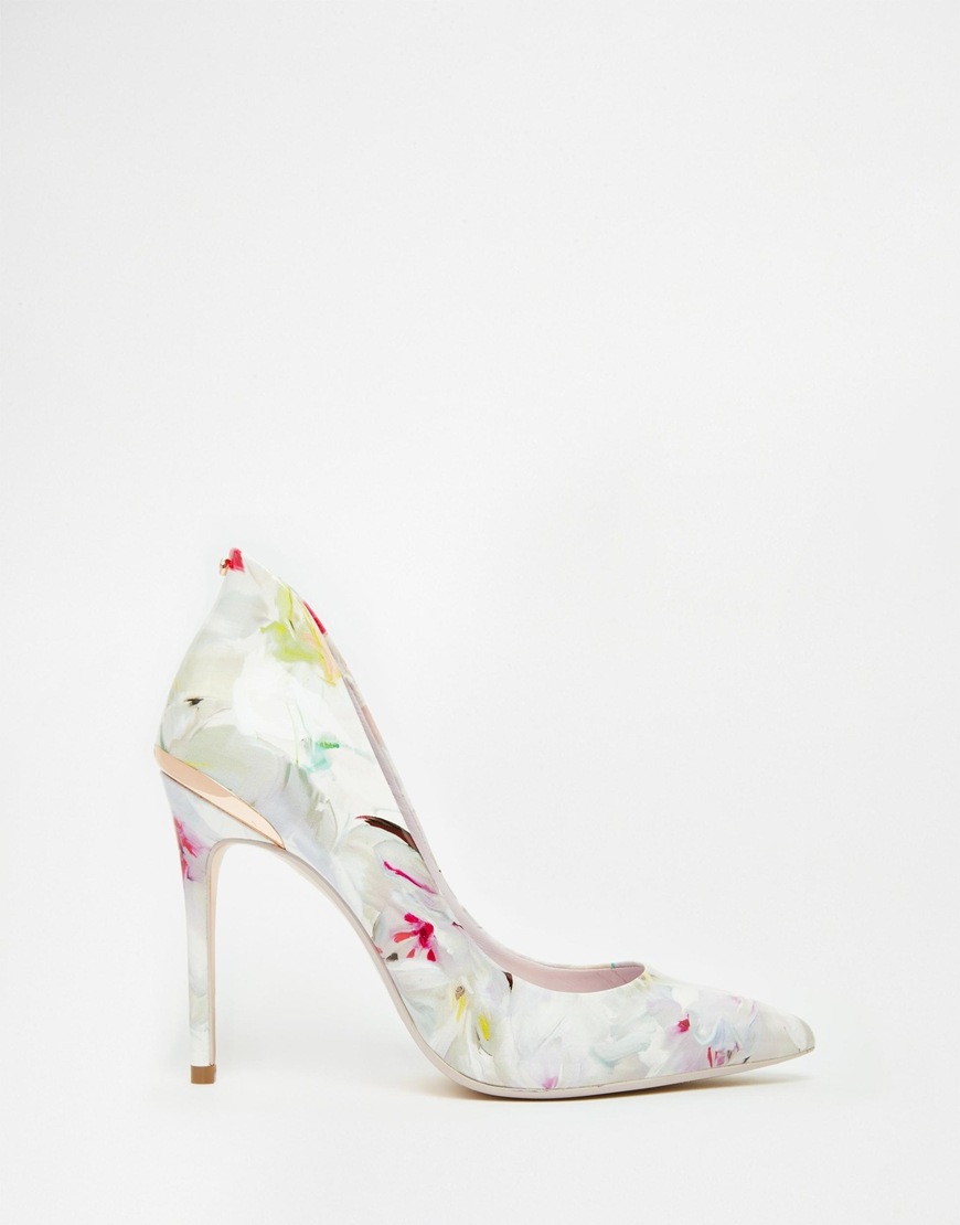 ted baker pink floral heels