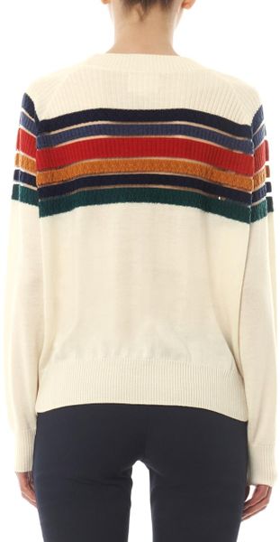 Band Of Outsiders Rainbow Merino-Wool Sweater in Multicolor (Neutral ...
