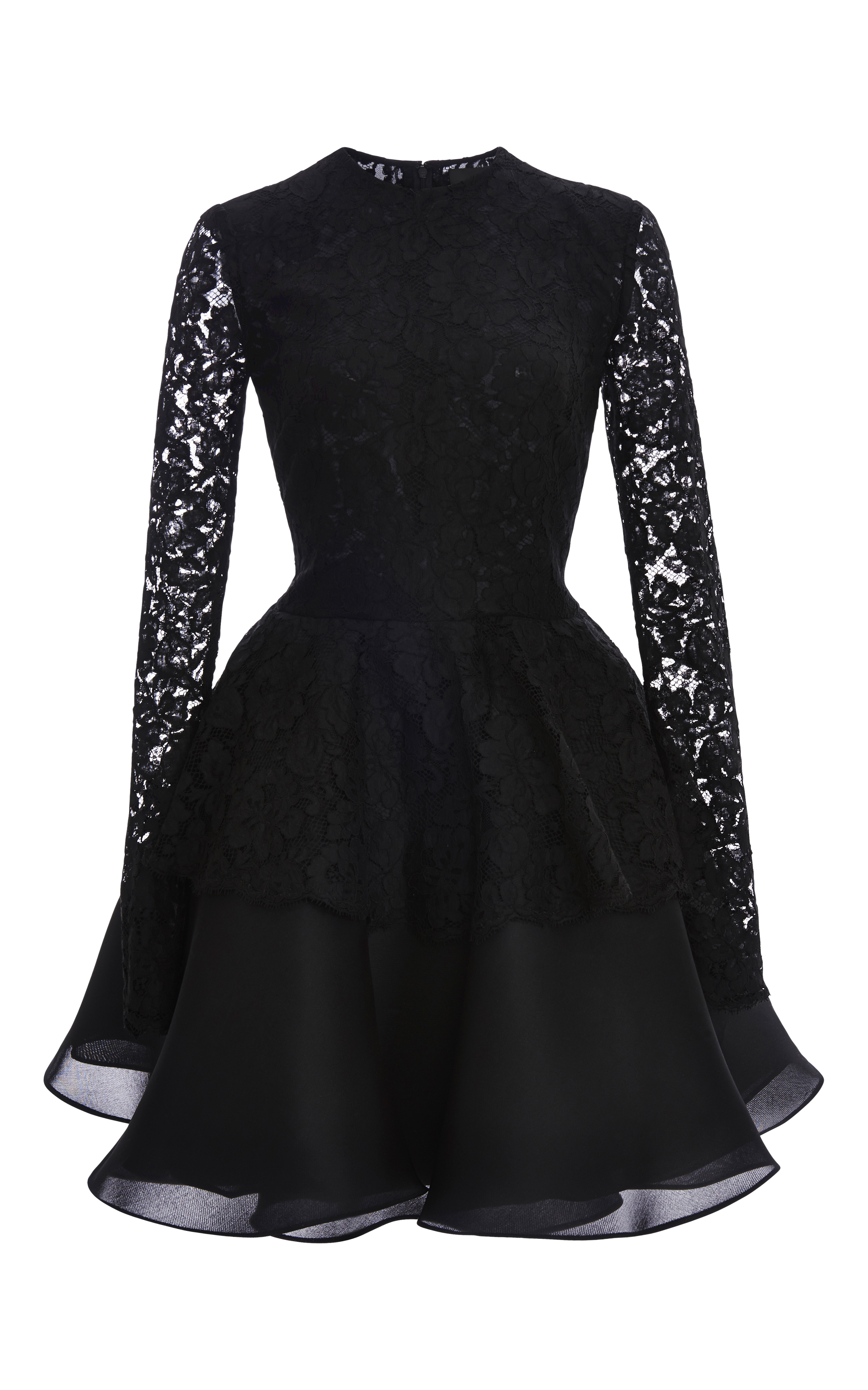 black silk and lace dress